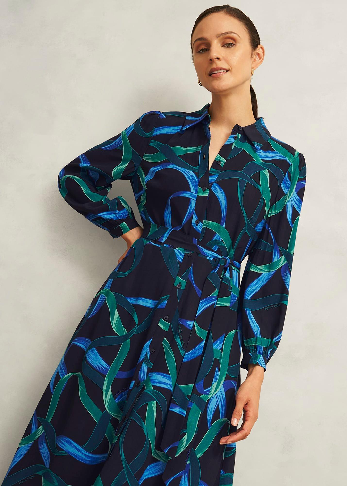 Petite Alis Dress, Navy Multi, hi-res