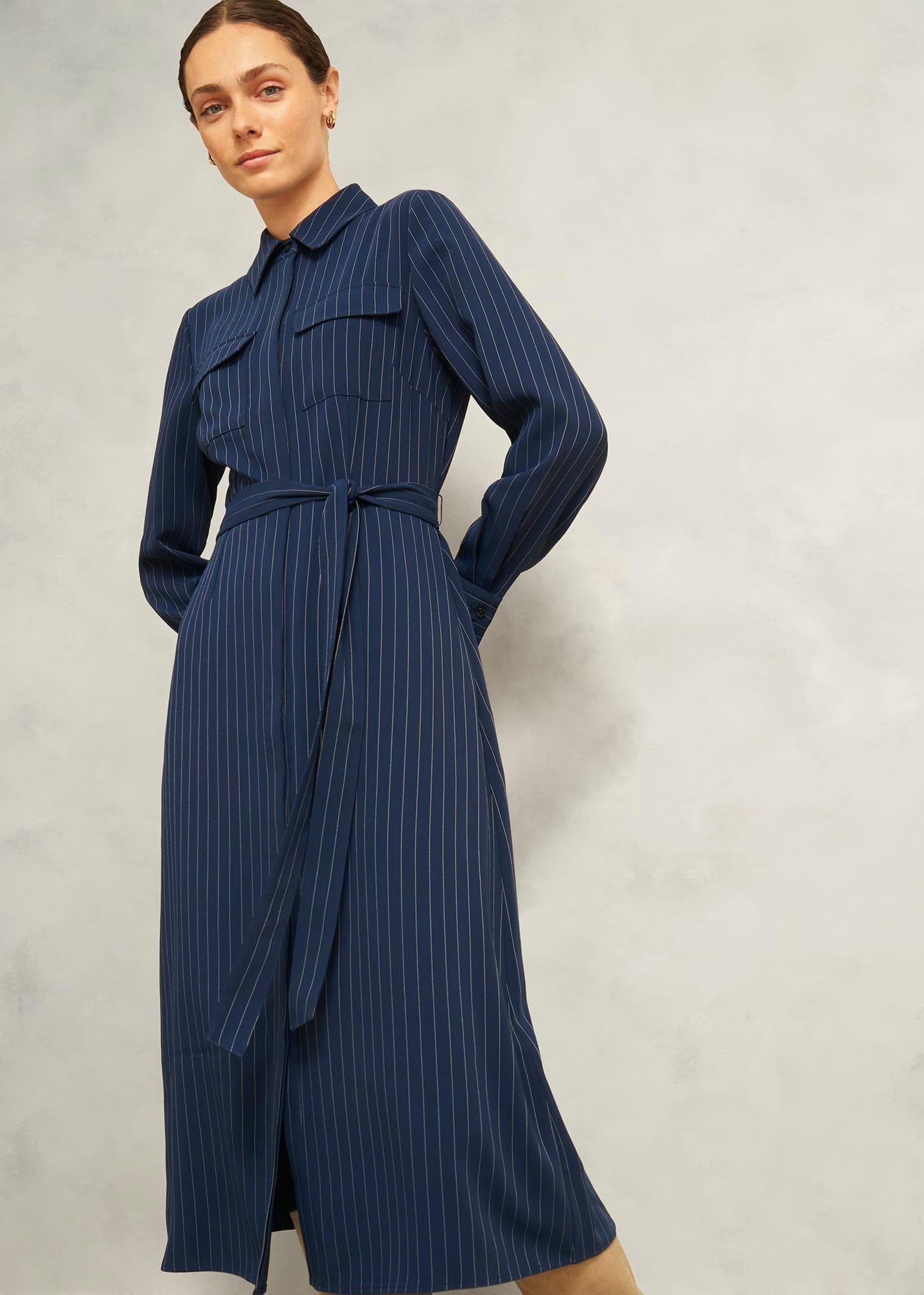 Hadley Shirt Dress, Midnight Ivory, hi-res