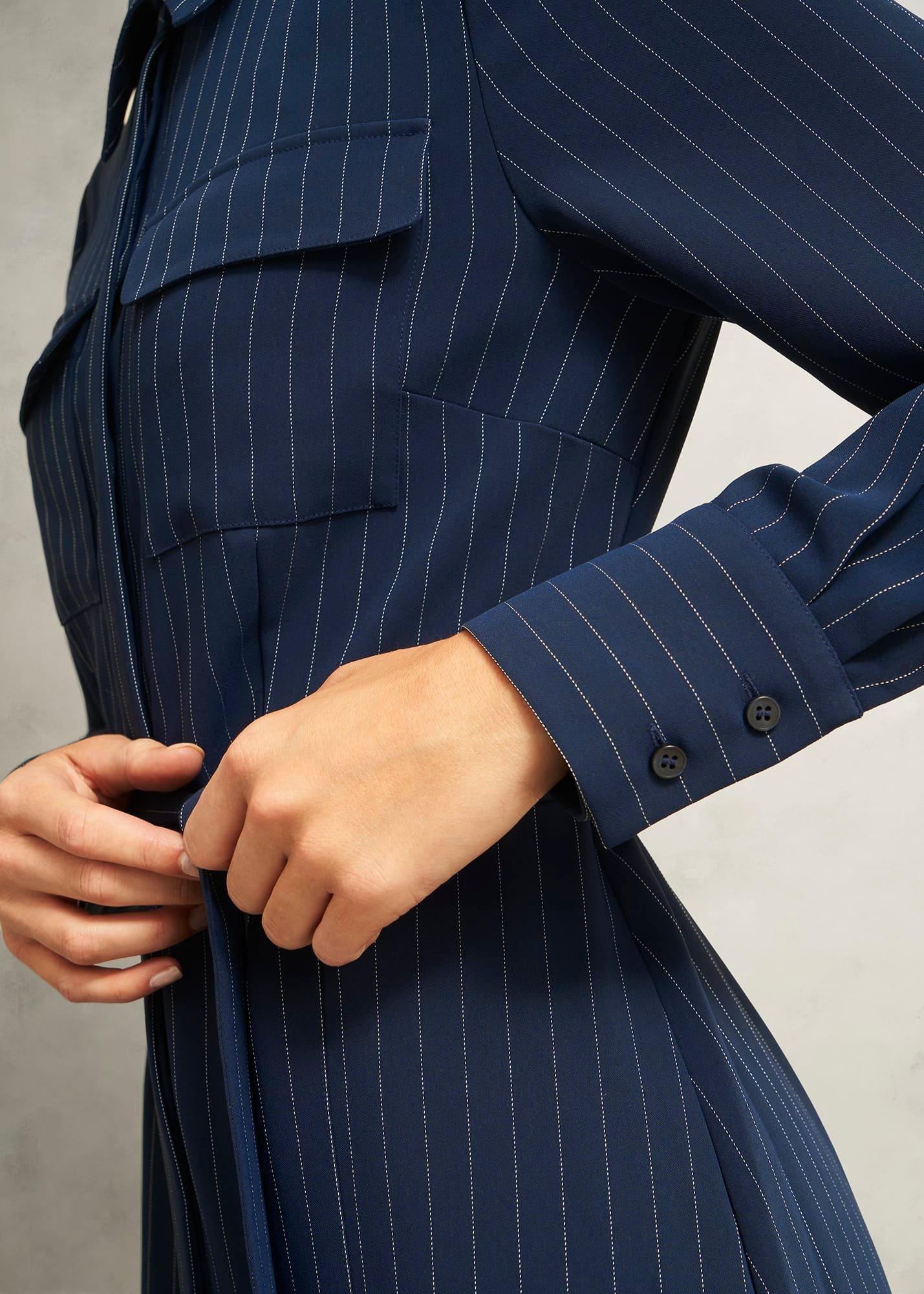 Hadley Shirt Dress, Midnight Ivory, hi-res