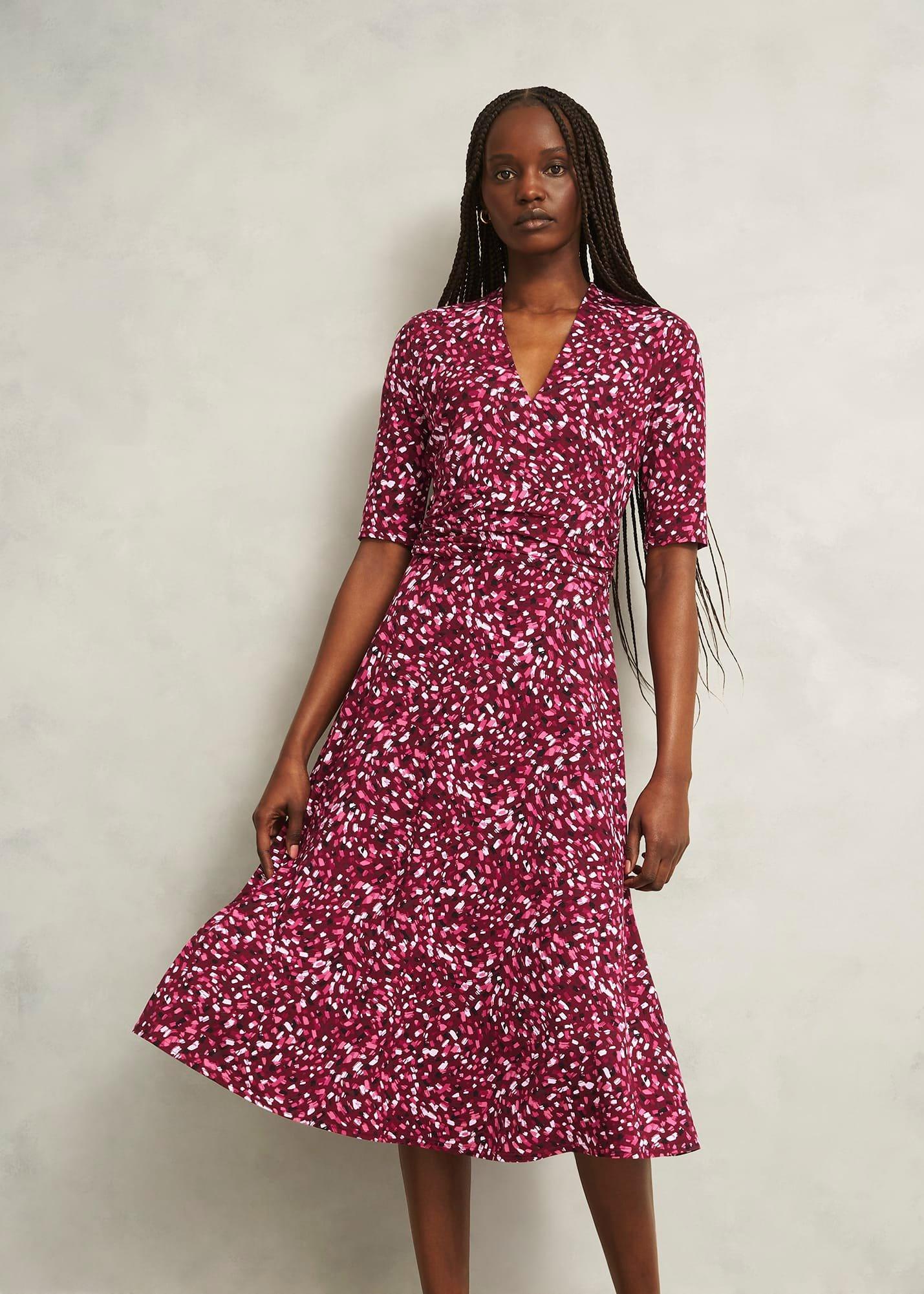 Jaci Jersey Dress, Red Multi, hi-res