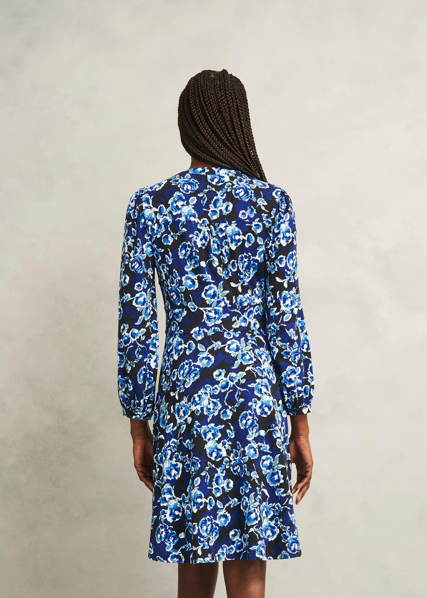 Harper Jersey Dress, Navy Multi, hi-res