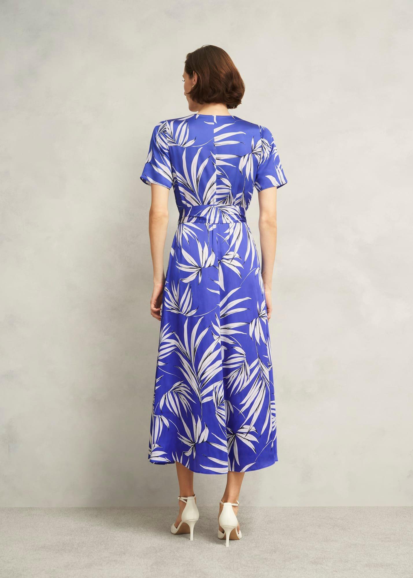 Ripsley Tie Waist Midaxi Dress, Blue Multi, hi-res