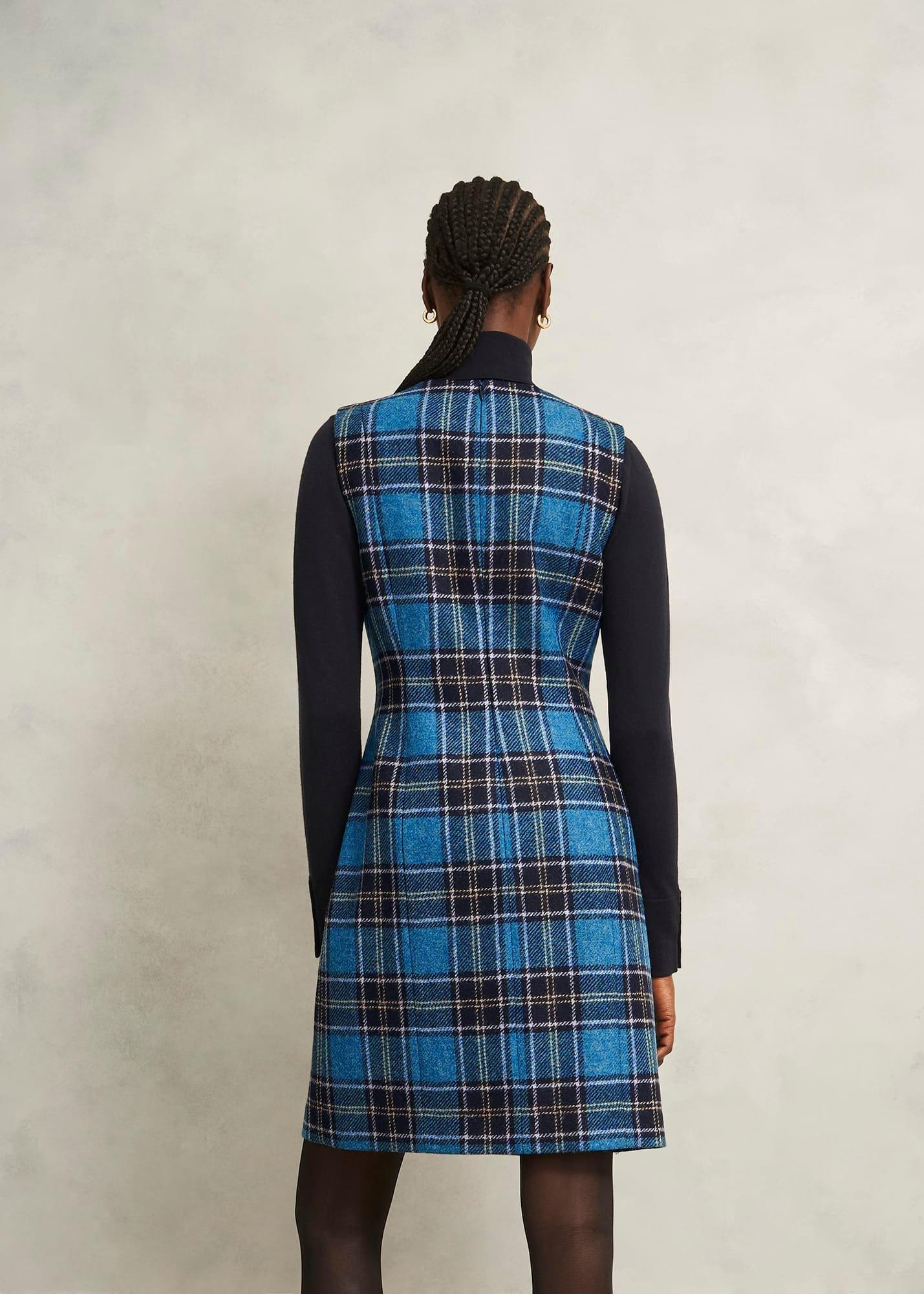 Joella Wool Dress, Blue Multi, hi-res