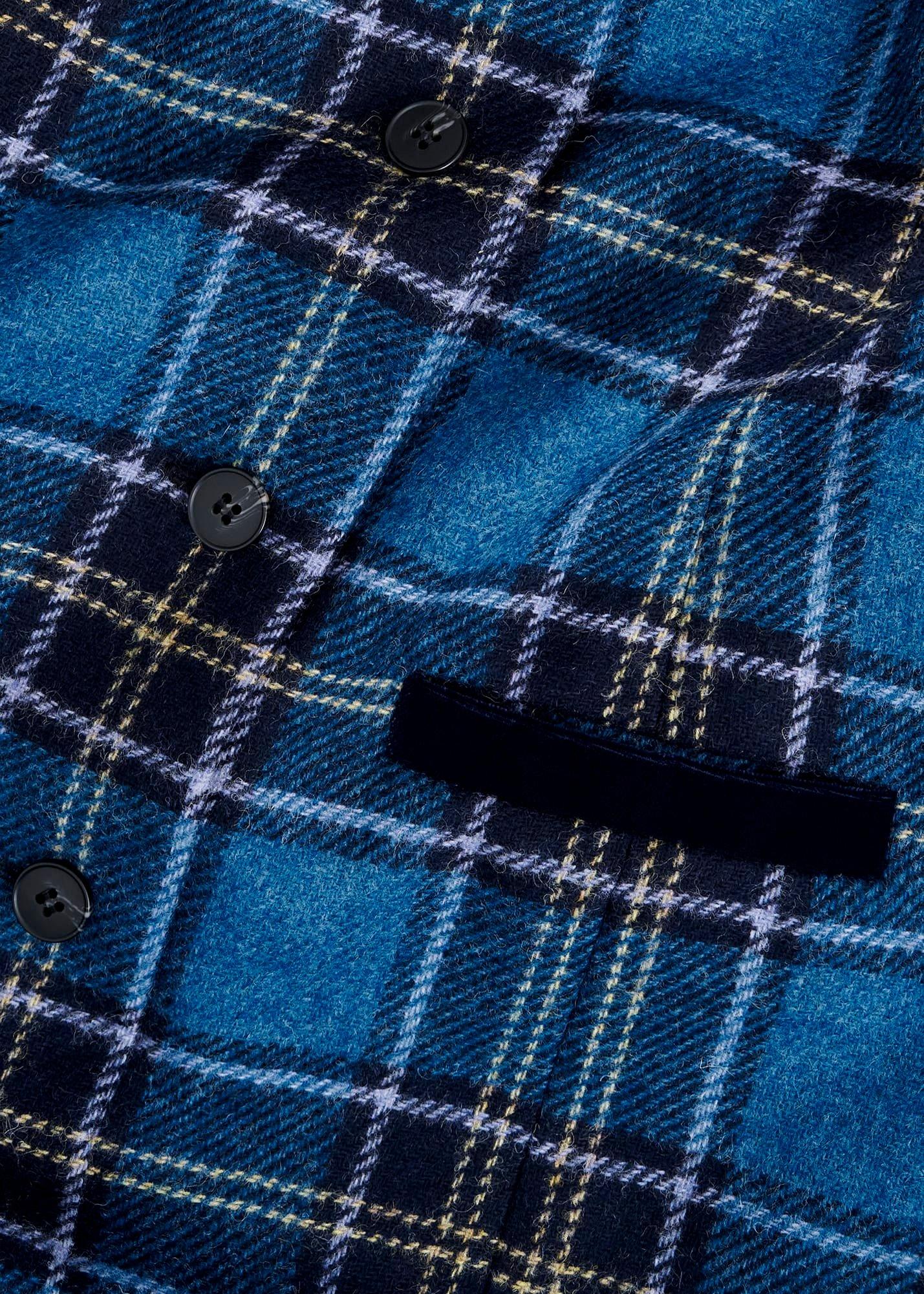 Petite Joella Wool Dress, Blue Multi, hi-res