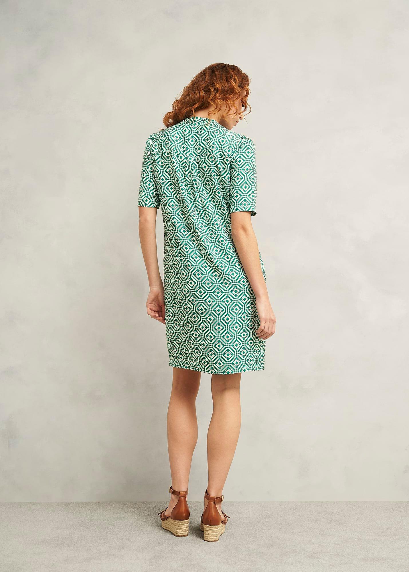 Lucille Dress, Green Ivory, hi-res