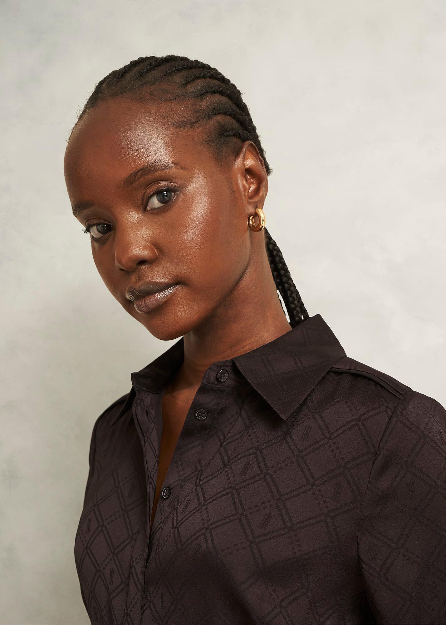 Allegra Dress, Deep Brown, hi-res