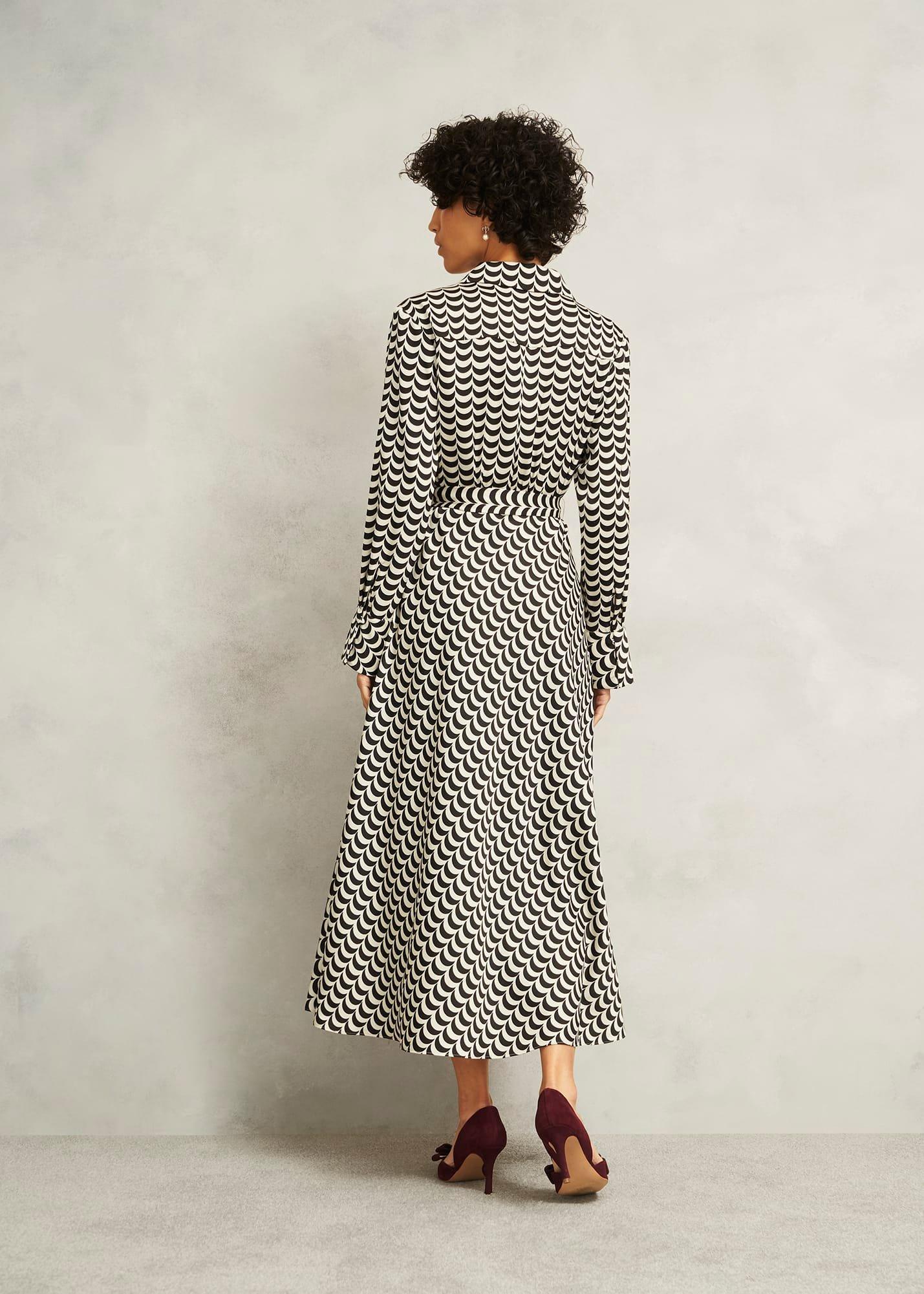 Northborough Dress, Cream Black, hi-res