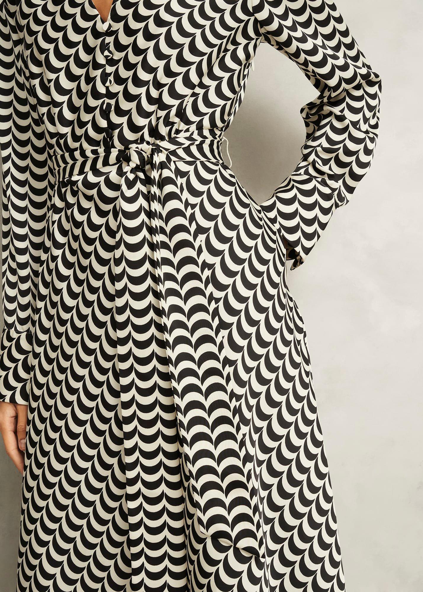 Northborough Dress, Cream Black, hi-res