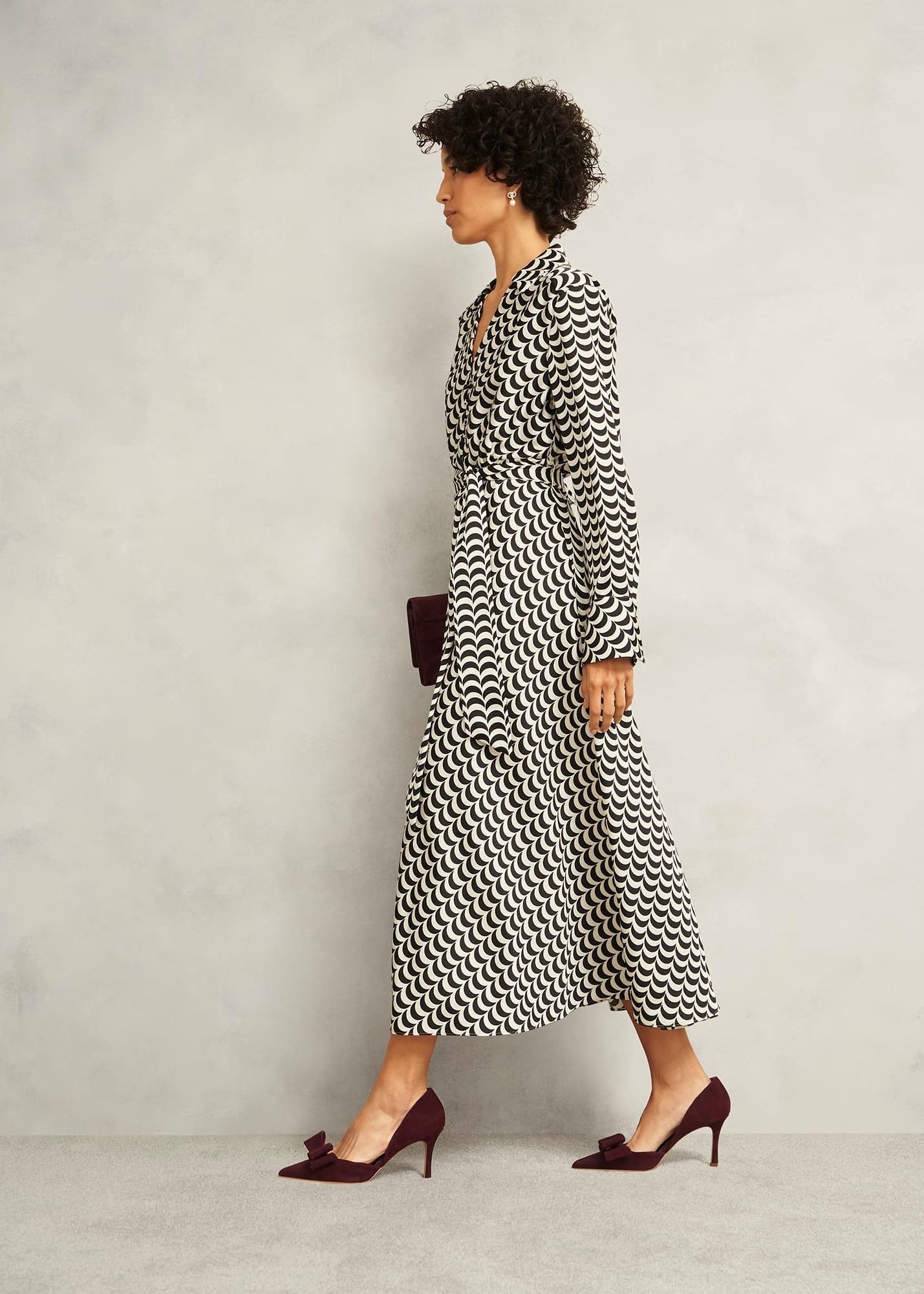 Northborough Dress, Cream Black, hi-res