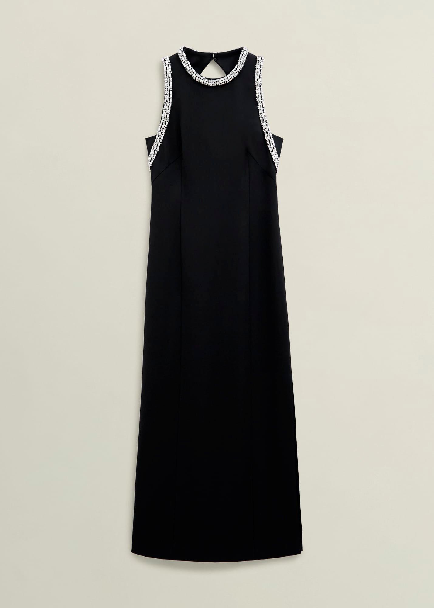 Angelina Trimmed Column Maxi Dress