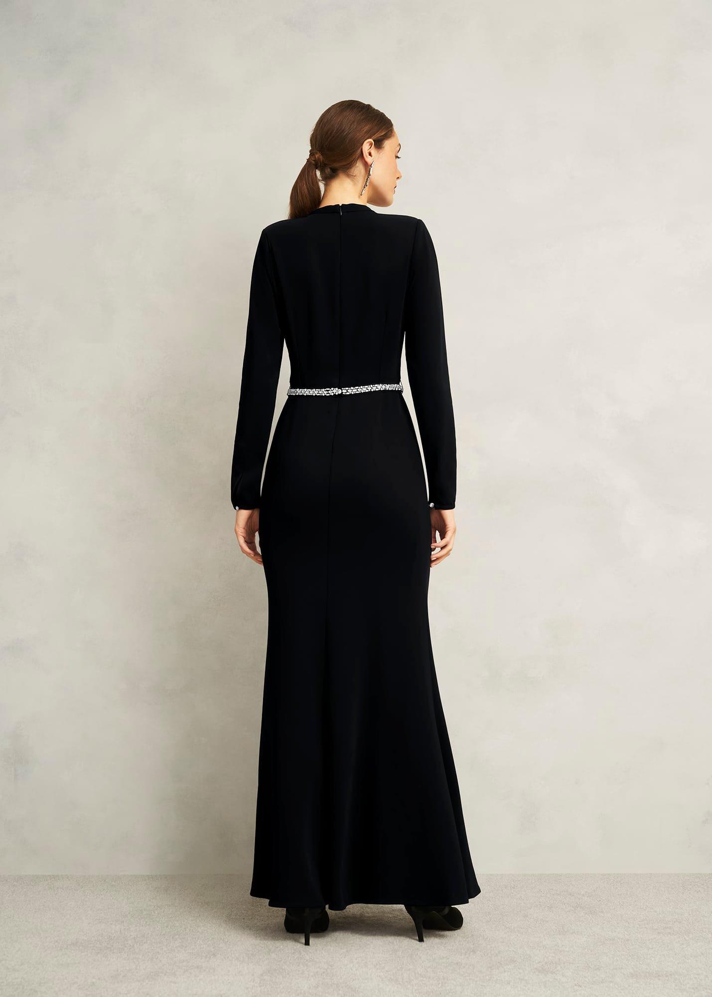 Meryl V Neck Maxi Dress, Black, hi-res