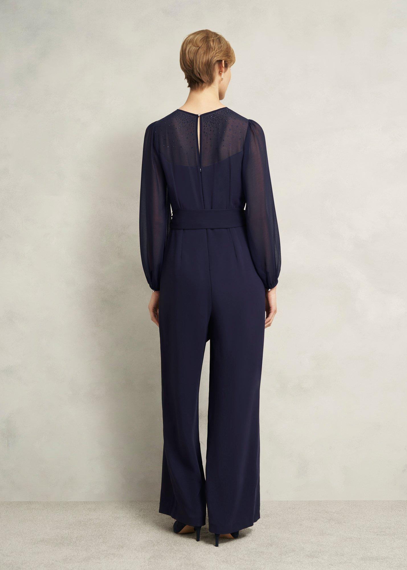 Anoushka Hot Fix Jumpsuit, Midnight Navy, hi-res