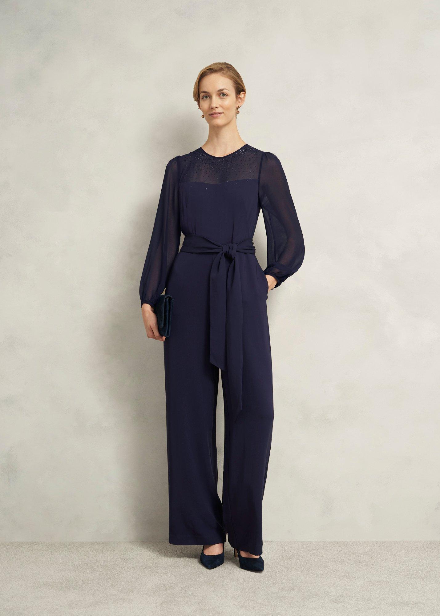 Anoushka Hot Fix Jumpsuit, Midnight Navy, hi-res