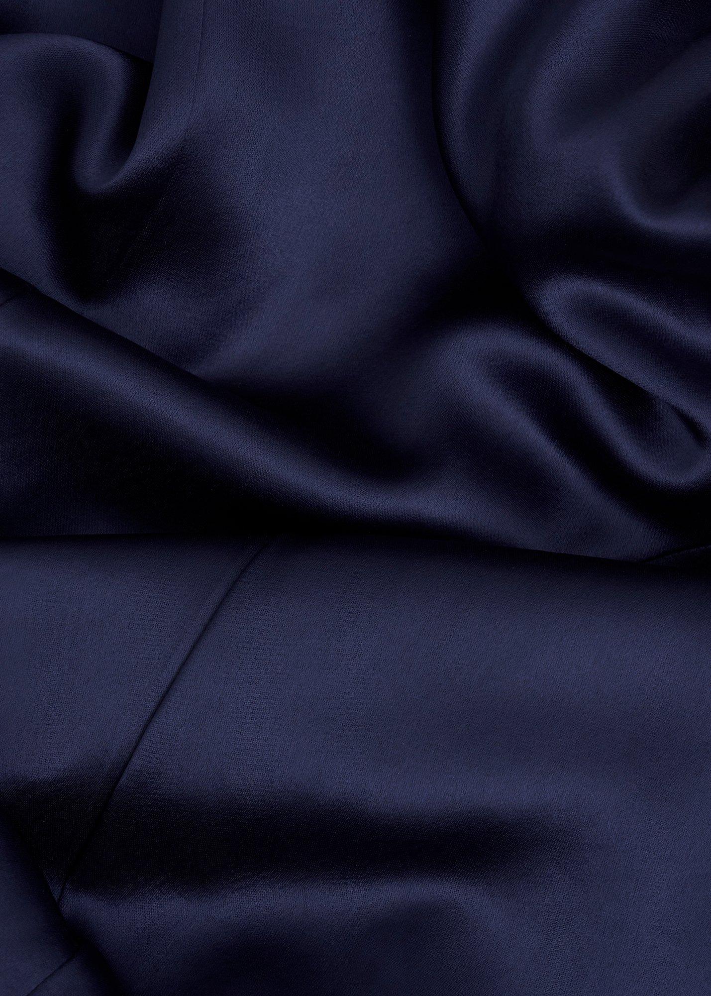 Grace Satin V Neck Maxi Dress, Midnight Navy, hi-res