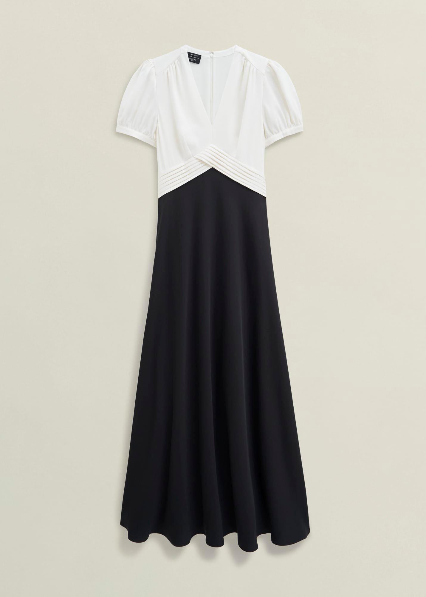 Elizabeth Colourblock Satin Maxi Dress