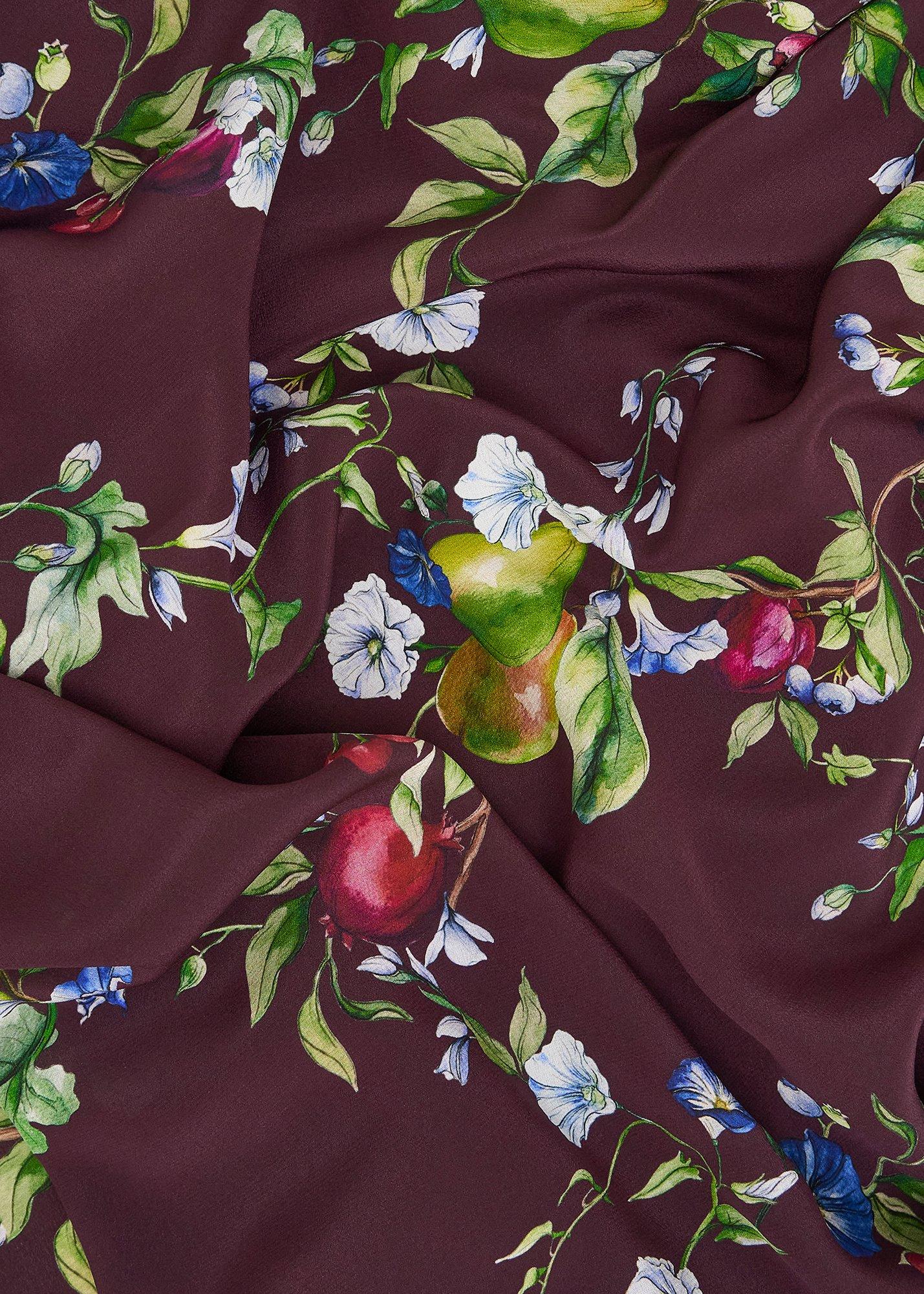 Iford Silk Dress, Onyx Red Multi, hi-res