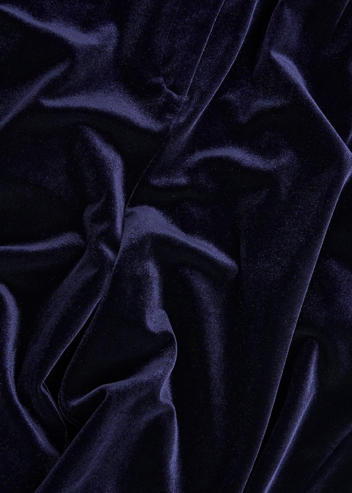 Olive Velvet Jumpsuit, Midnight Navy, hi-res