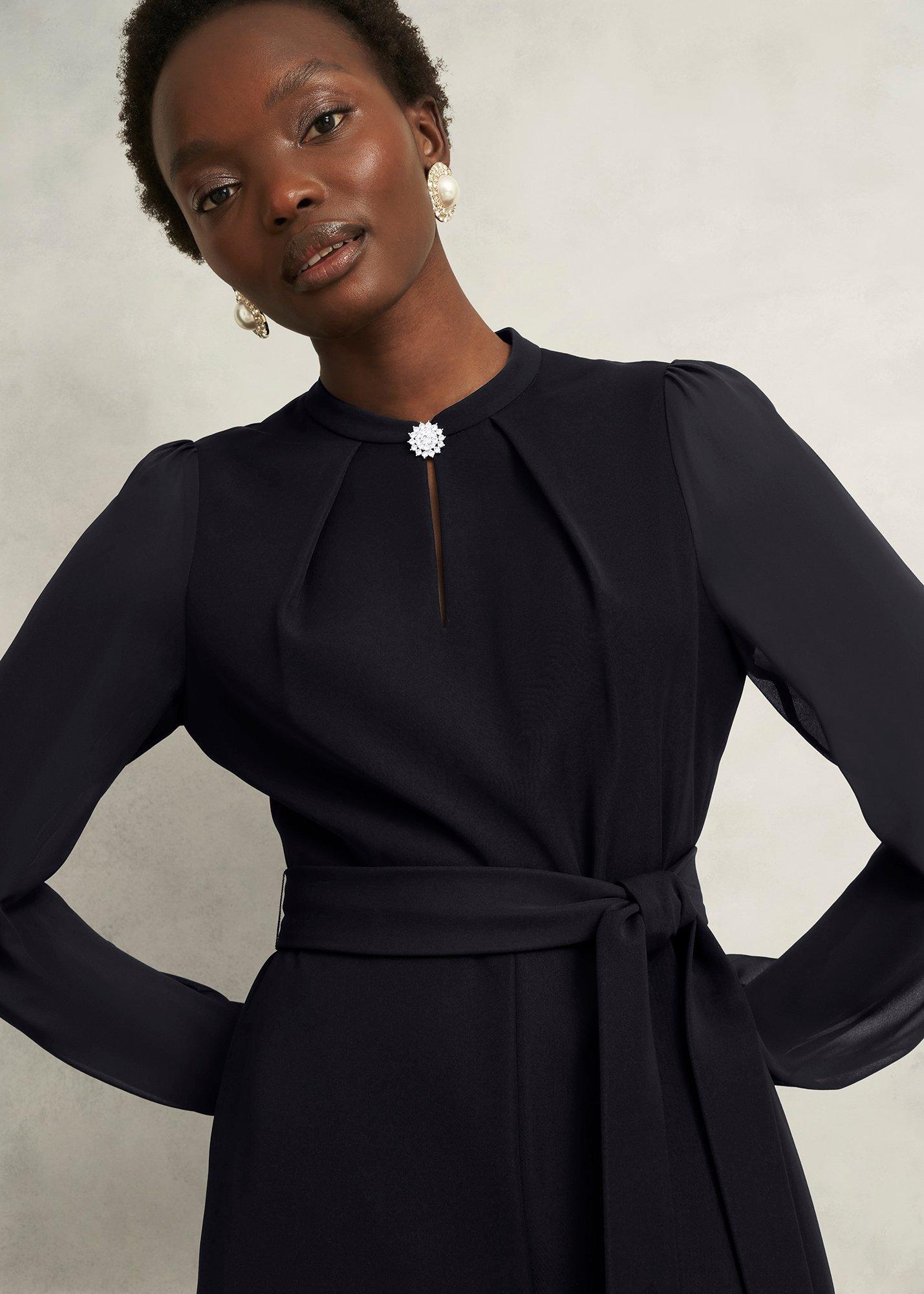 Rosamund Gem Detail Jumpsuit, Black, hi-res