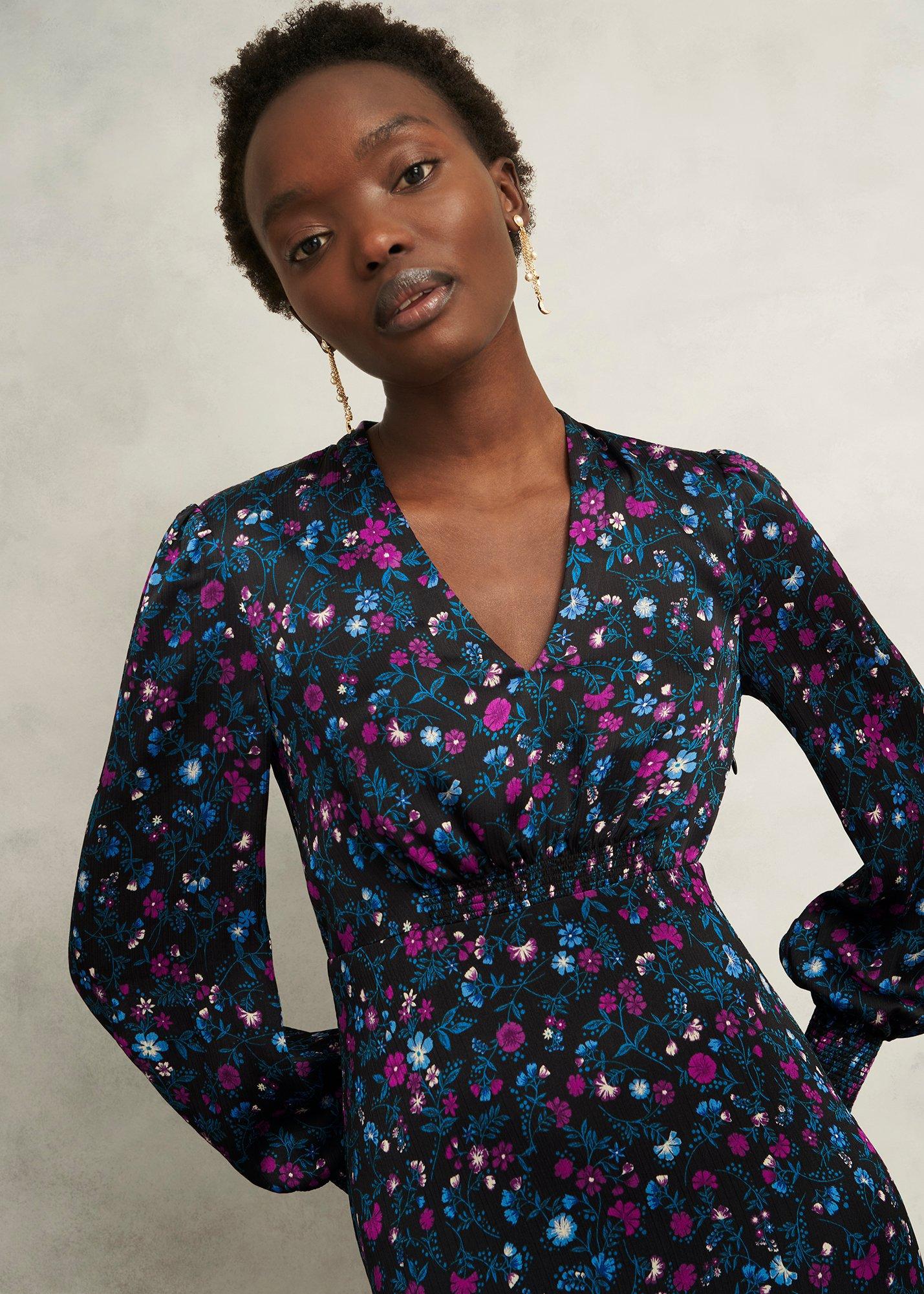 Isabella Dress, Black Multi, hi-res