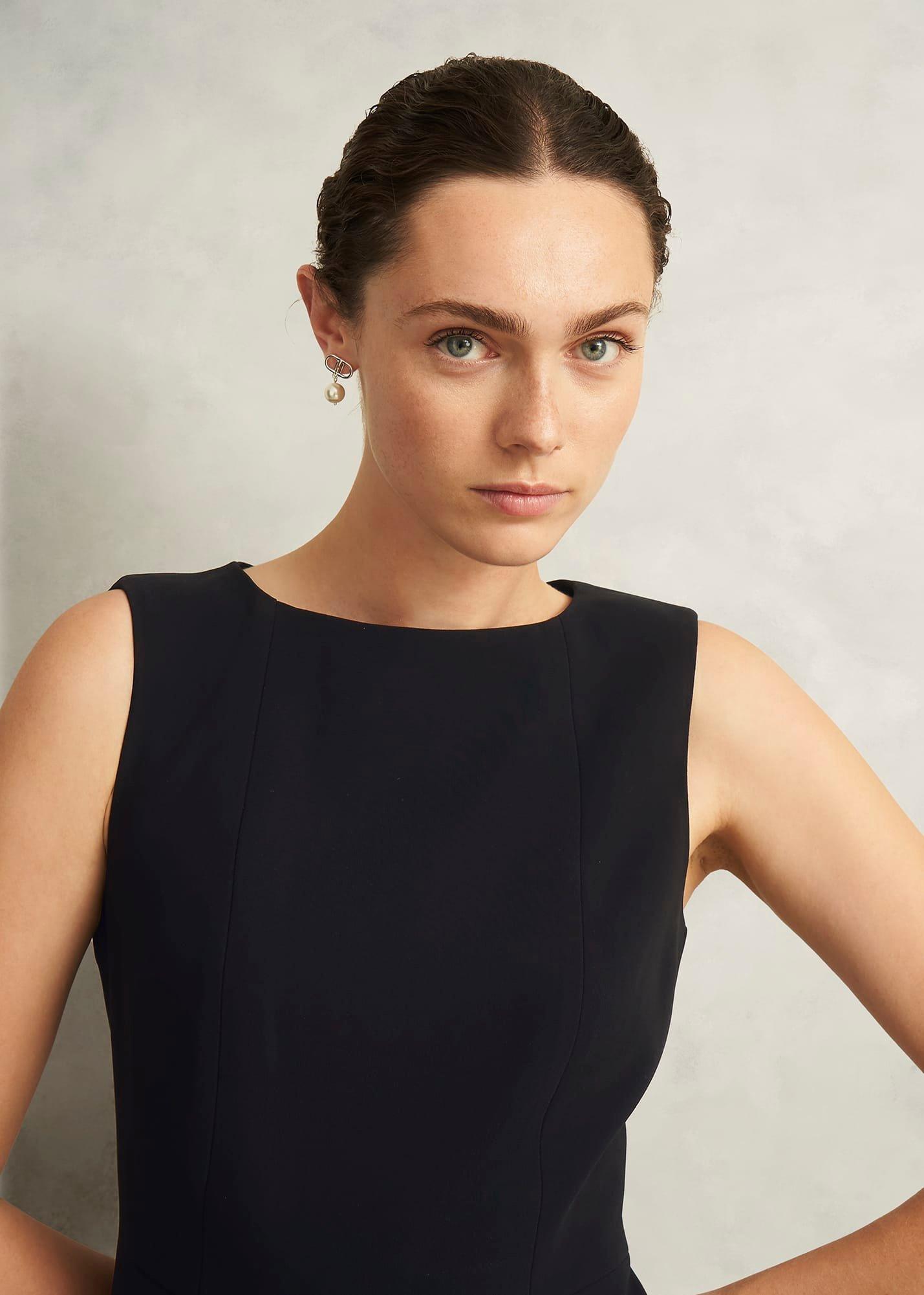 Rae Sleeveless Dress, Black, hi-res