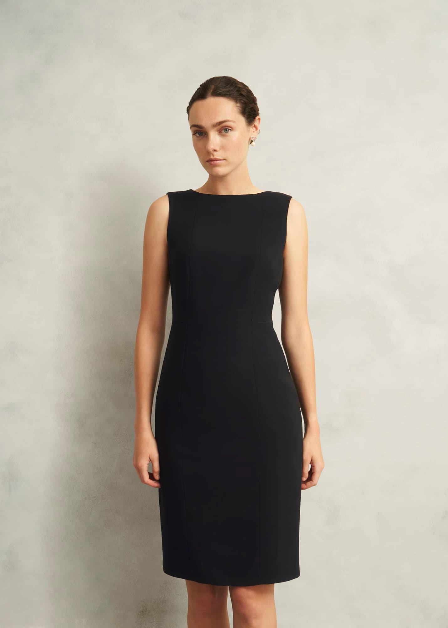 Petite Rae Sleeveless Dress, Black, hi-res