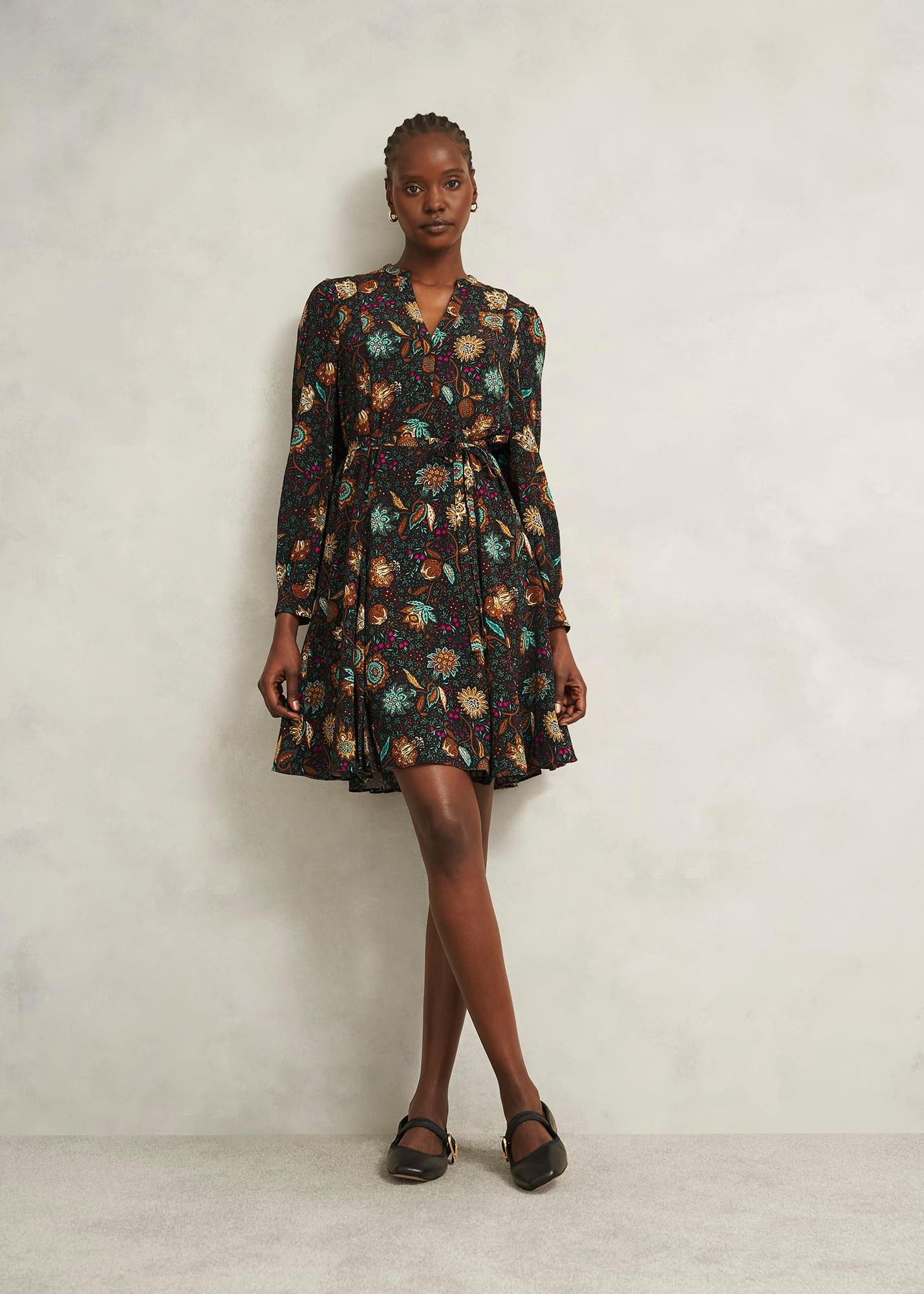 Hailey Dress, Black Multi, hi-res