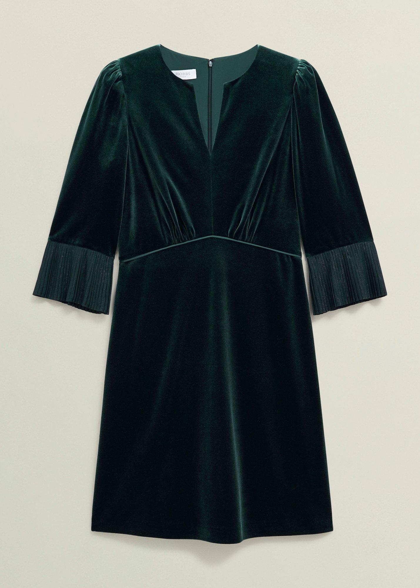 Petite Violet Velvet Dress