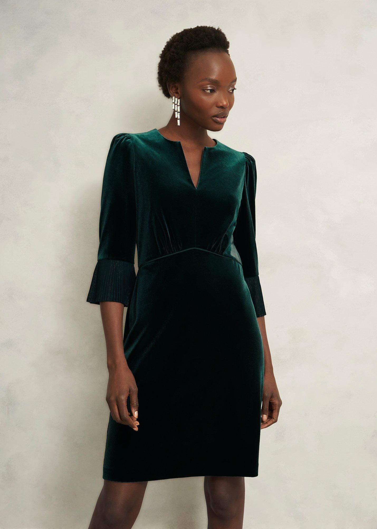 Petite Violet Velvet Dress