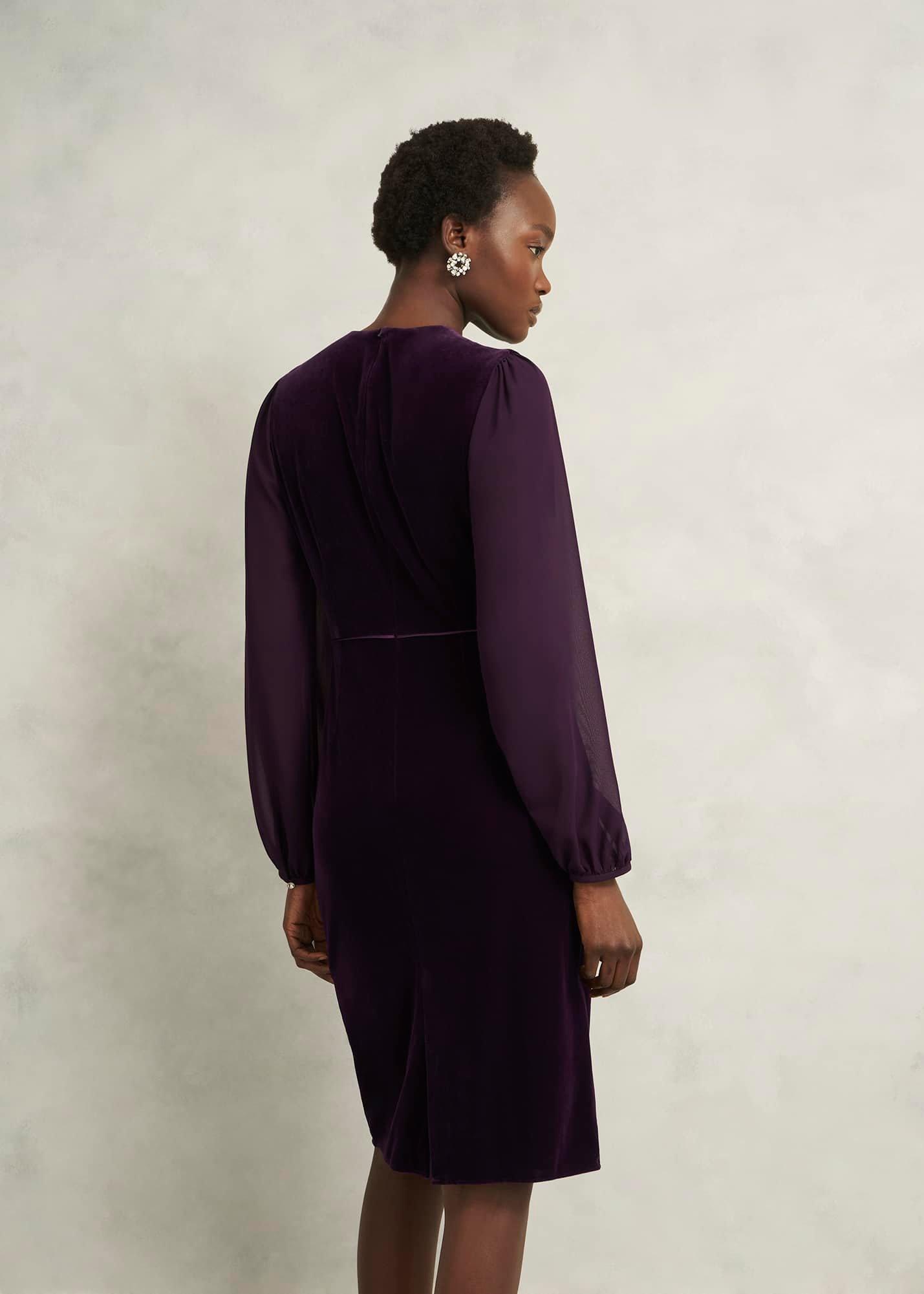 Willow Velvet Dress, Mulberry Purple, hi-res