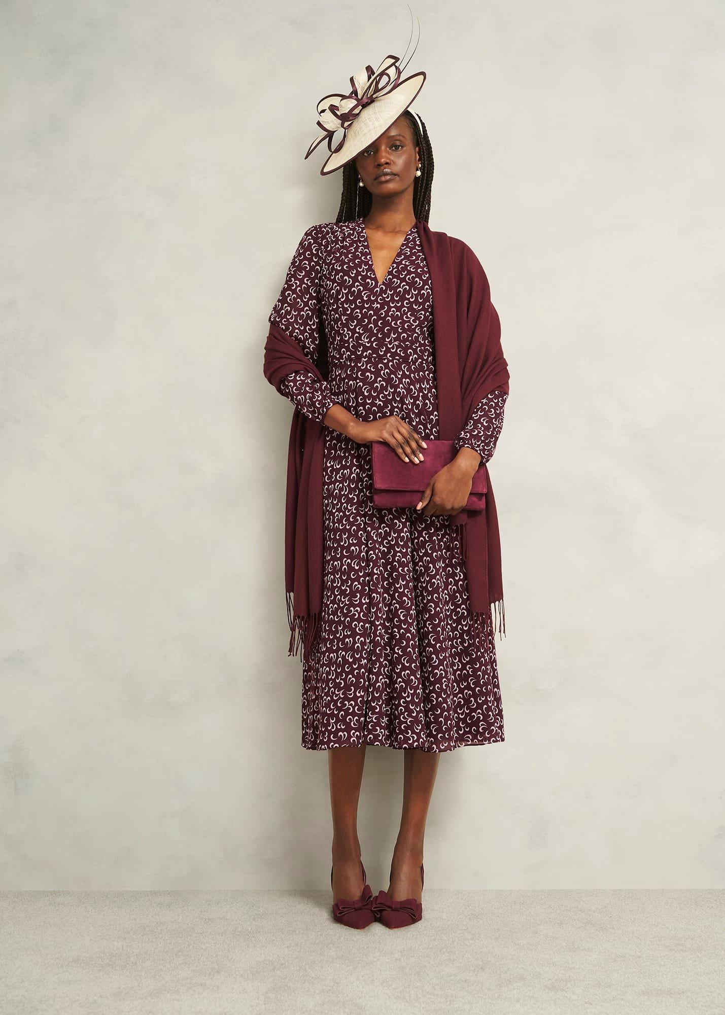 Petite Aurora Dress, Onyx Red Multi, hi-res