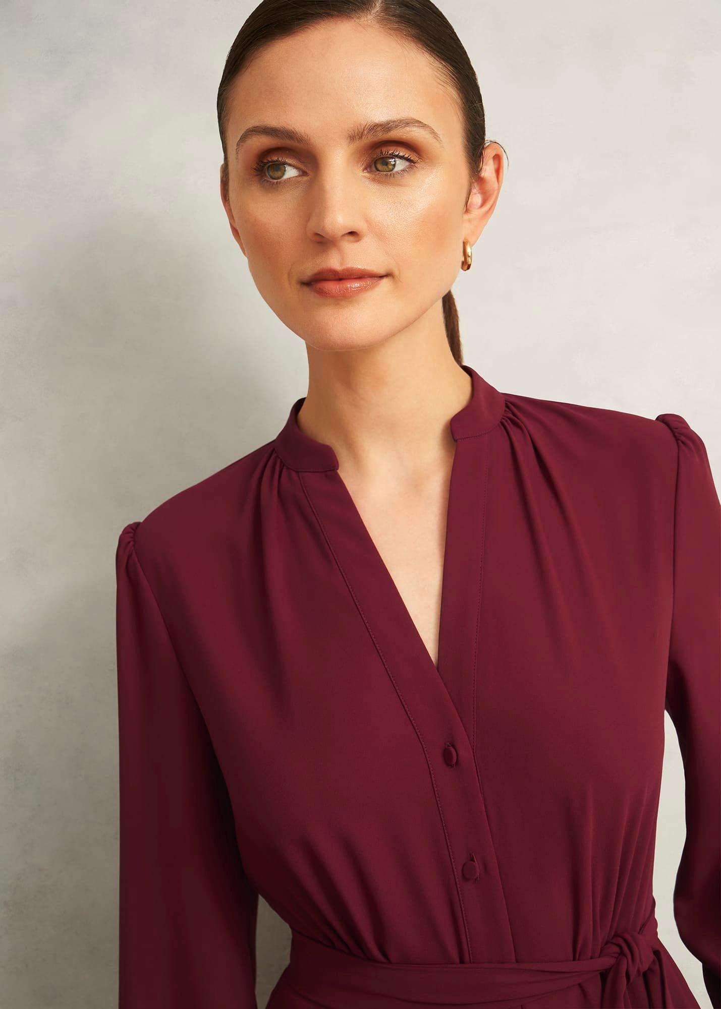 Petite Peony Dress, Beryl Red, hi-res