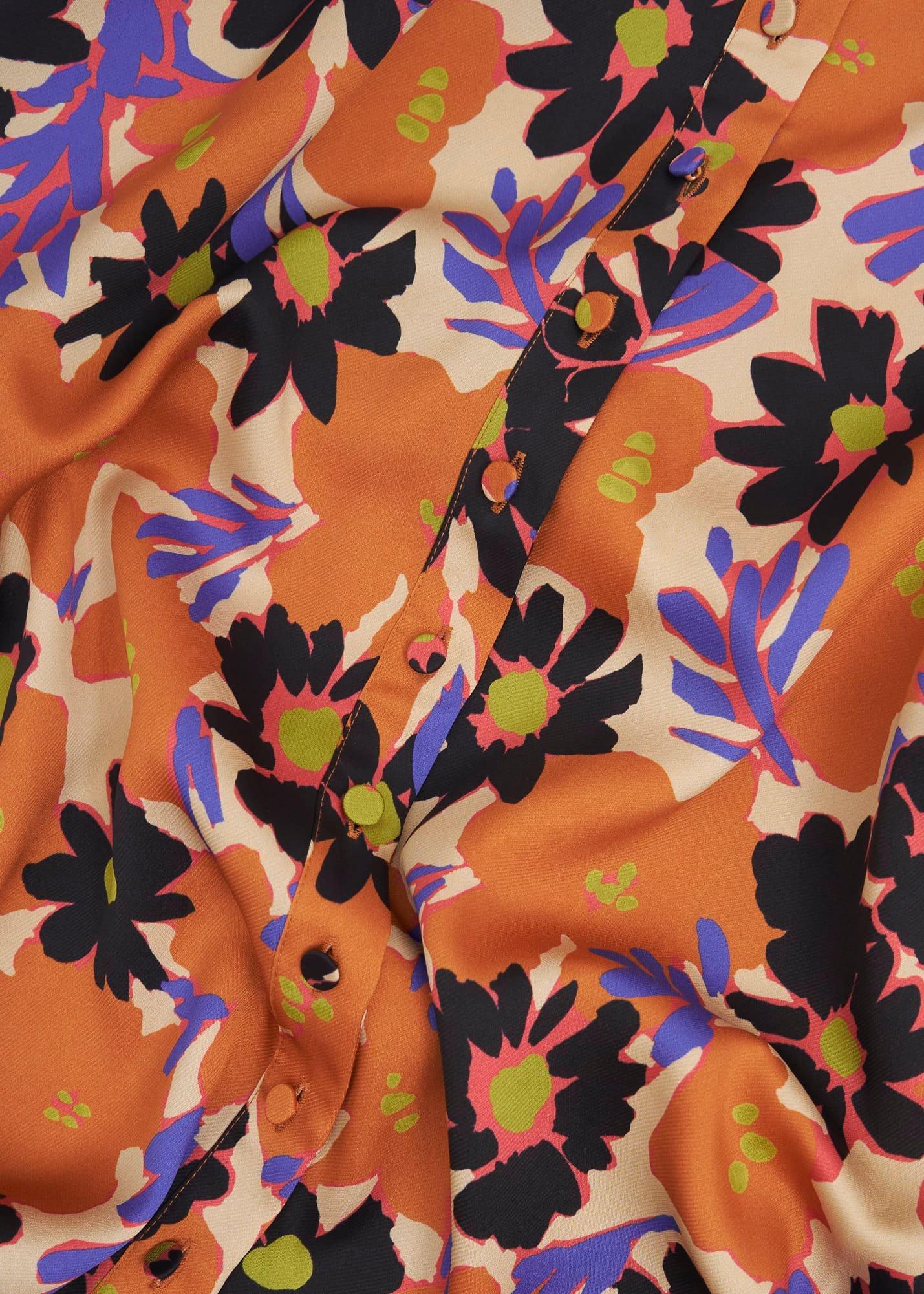 Coworth Floral Tie-Waist Mini Dress, Beige Multi, hi-res