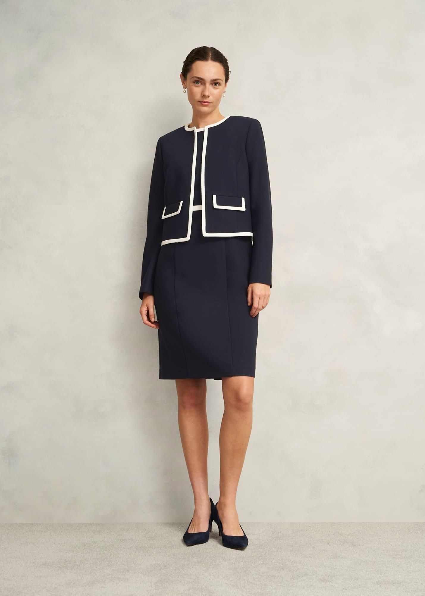 Sally Dress, Navy Ivory, hi-res