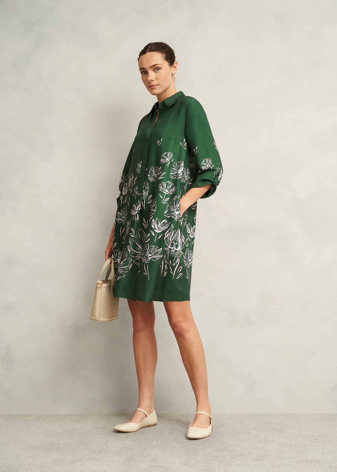 Dark Green Marci Tunic Dress, Green Multi, hi-res