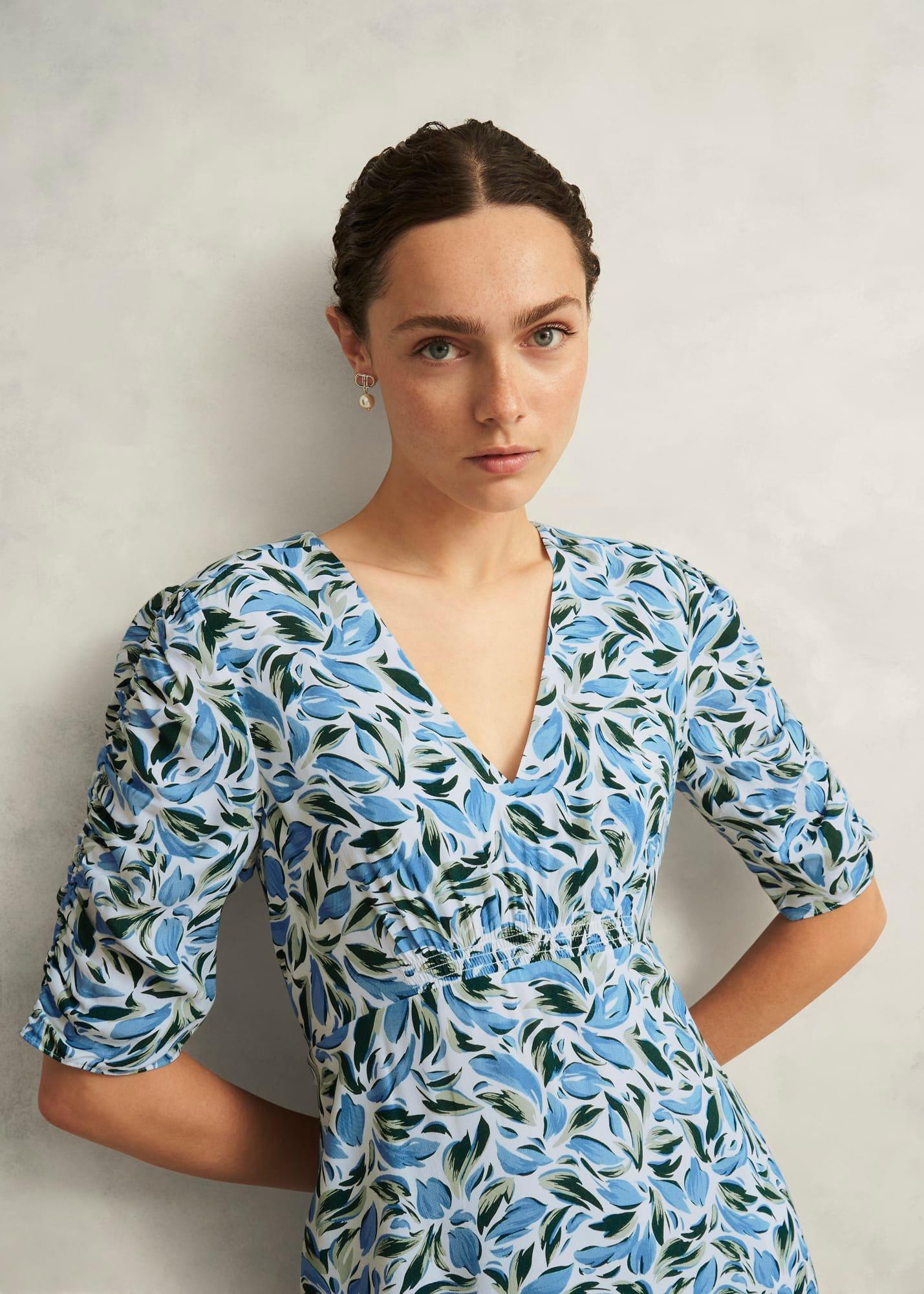 Bonnie Midi Tea Dress, Ivory Multi, hi-res