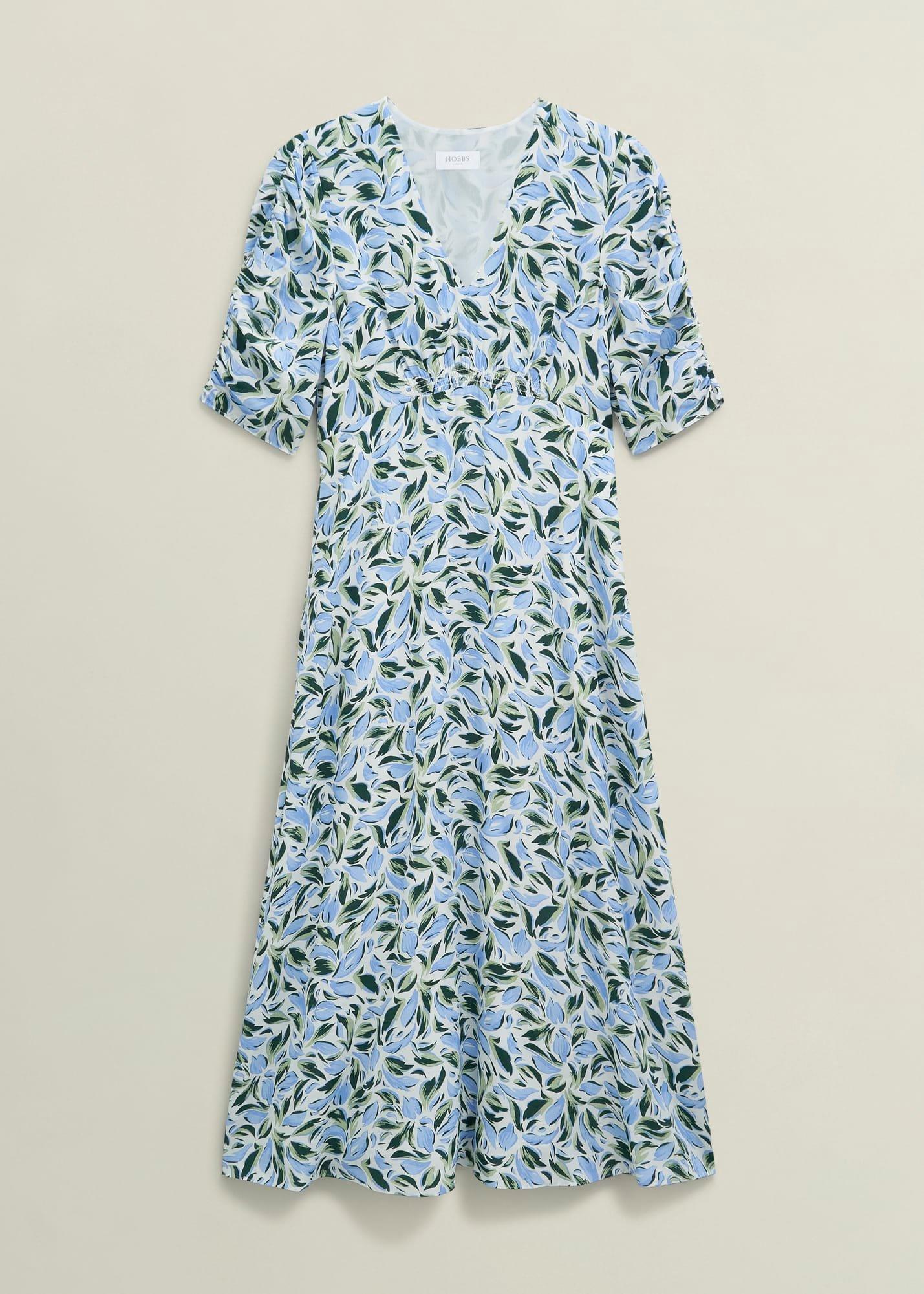 Petite Bonnie Midi Tea dress, Ivory Multi, hi-res