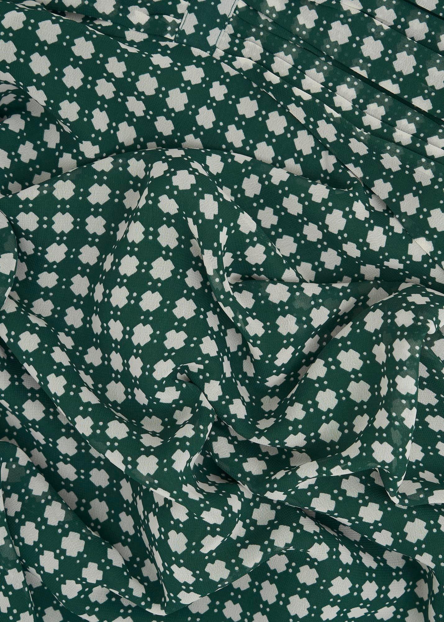 Longstock Geo Midi Dress, Green Cream, hi-res