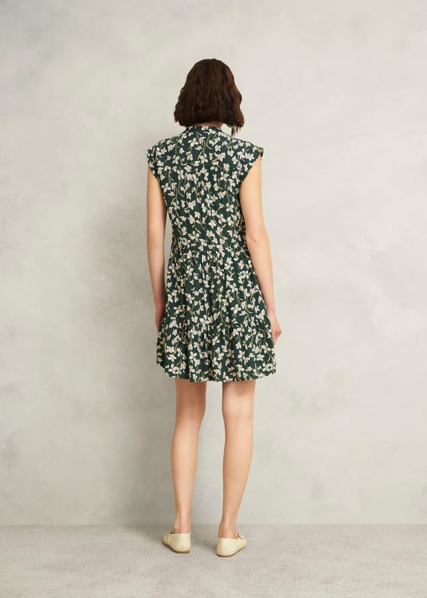 Green Floral Layla Mini Dress, Green Multi, hi-res
