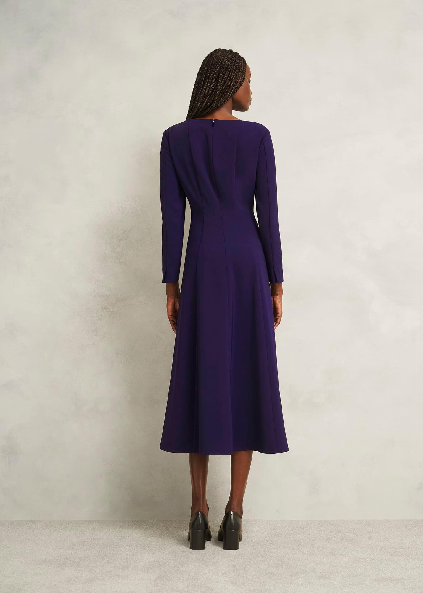 Petite Leonora Dress, Midnight Purple, hi-res