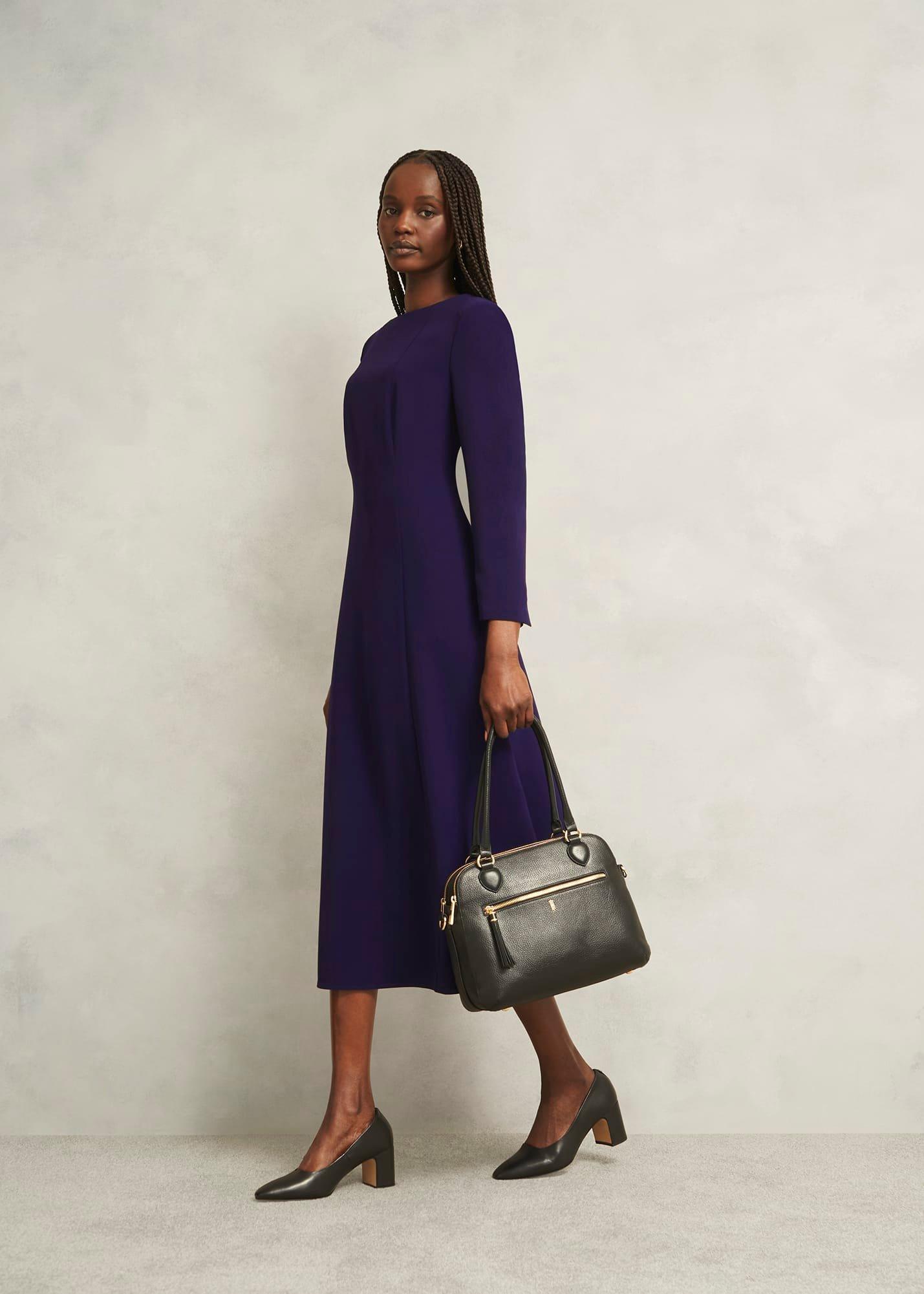 Petite Leonora Dress, Midnight Purple, hi-res