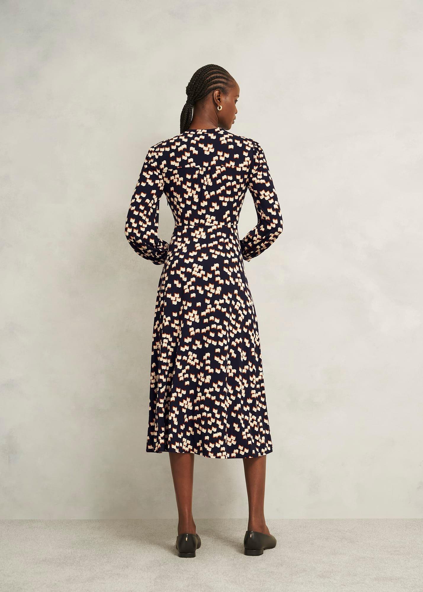 Harlie Jersey Dress, Navy Multi, hi-res