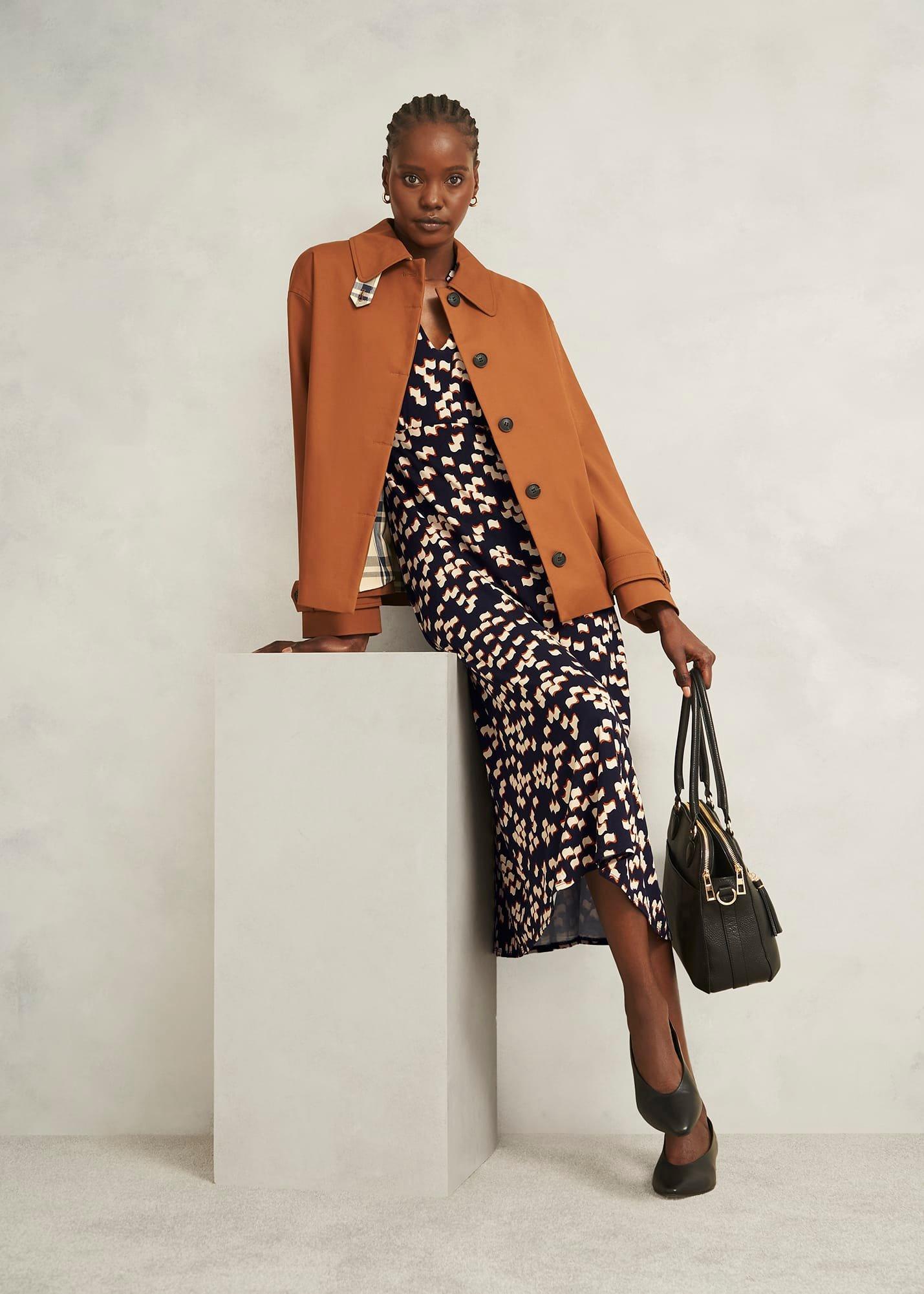 Harlie Jersey Dress, Navy Multi, hi-res