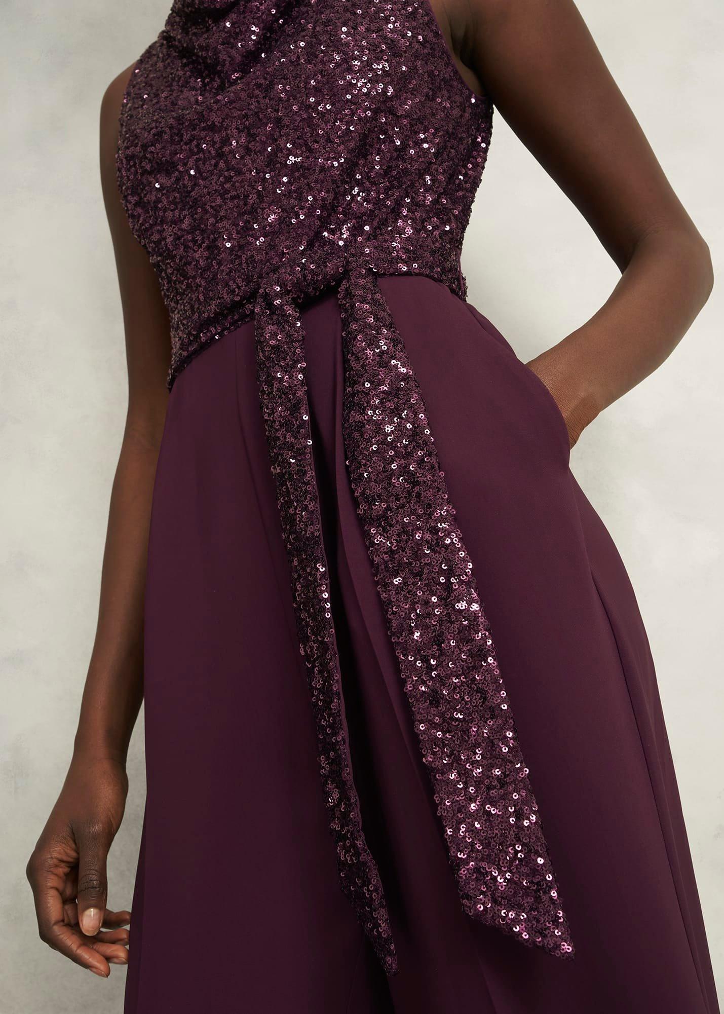 Zuri Jumpsuit, Onyx Red, hi-res