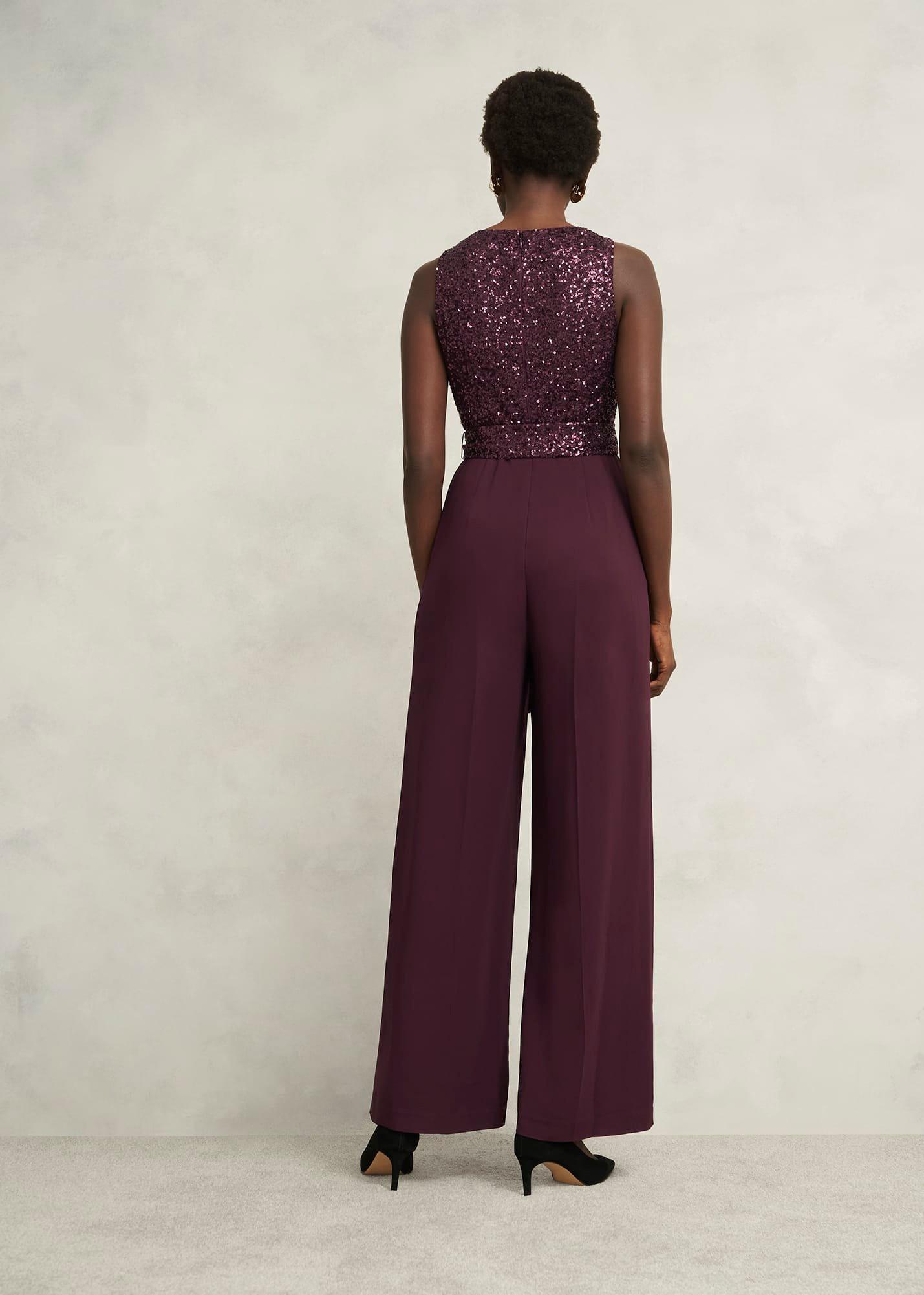 Zuri Jumpsuit, Onyx Red, hi-res