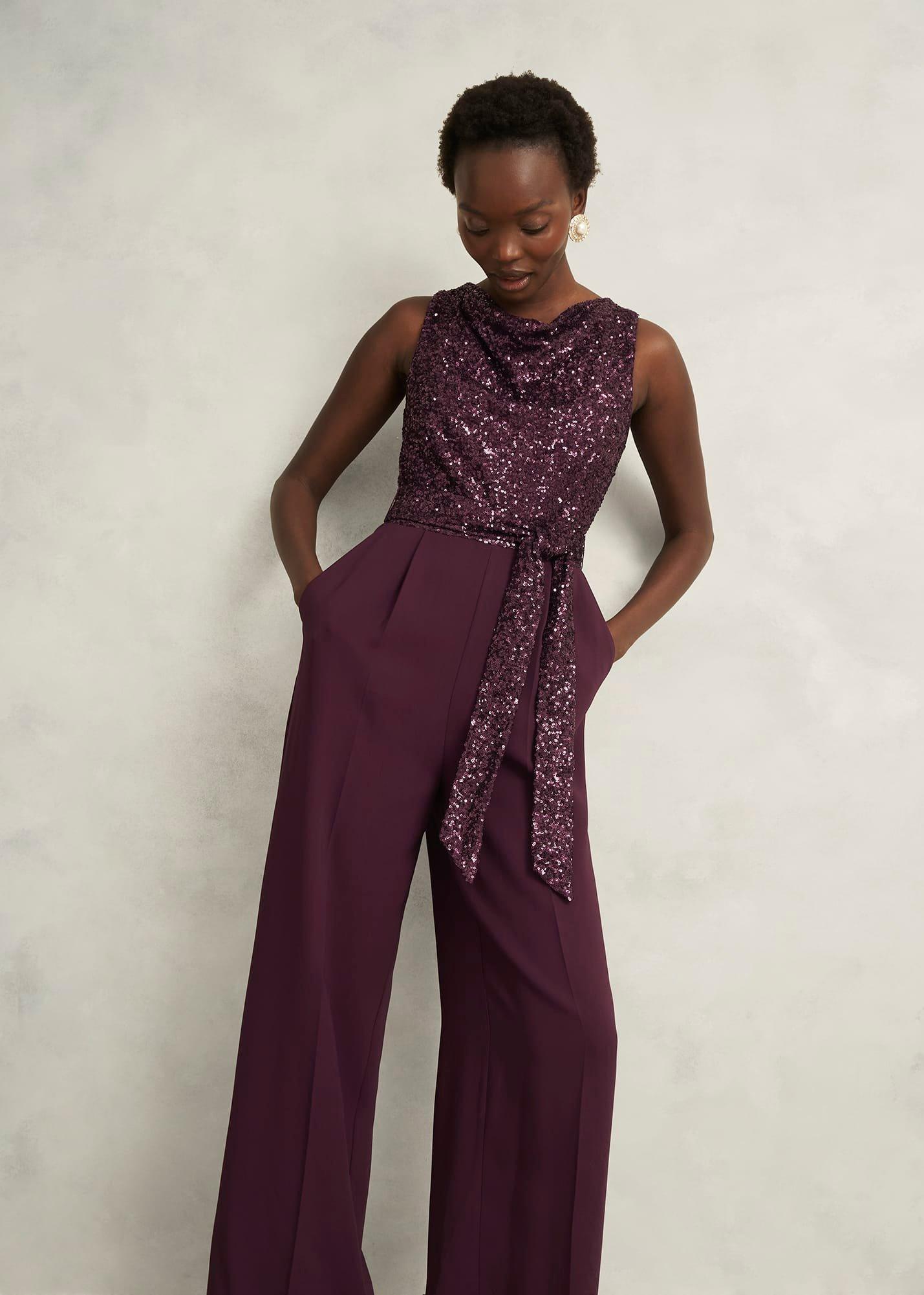 Zuri Jumpsuit, Onyx Red, hi-res