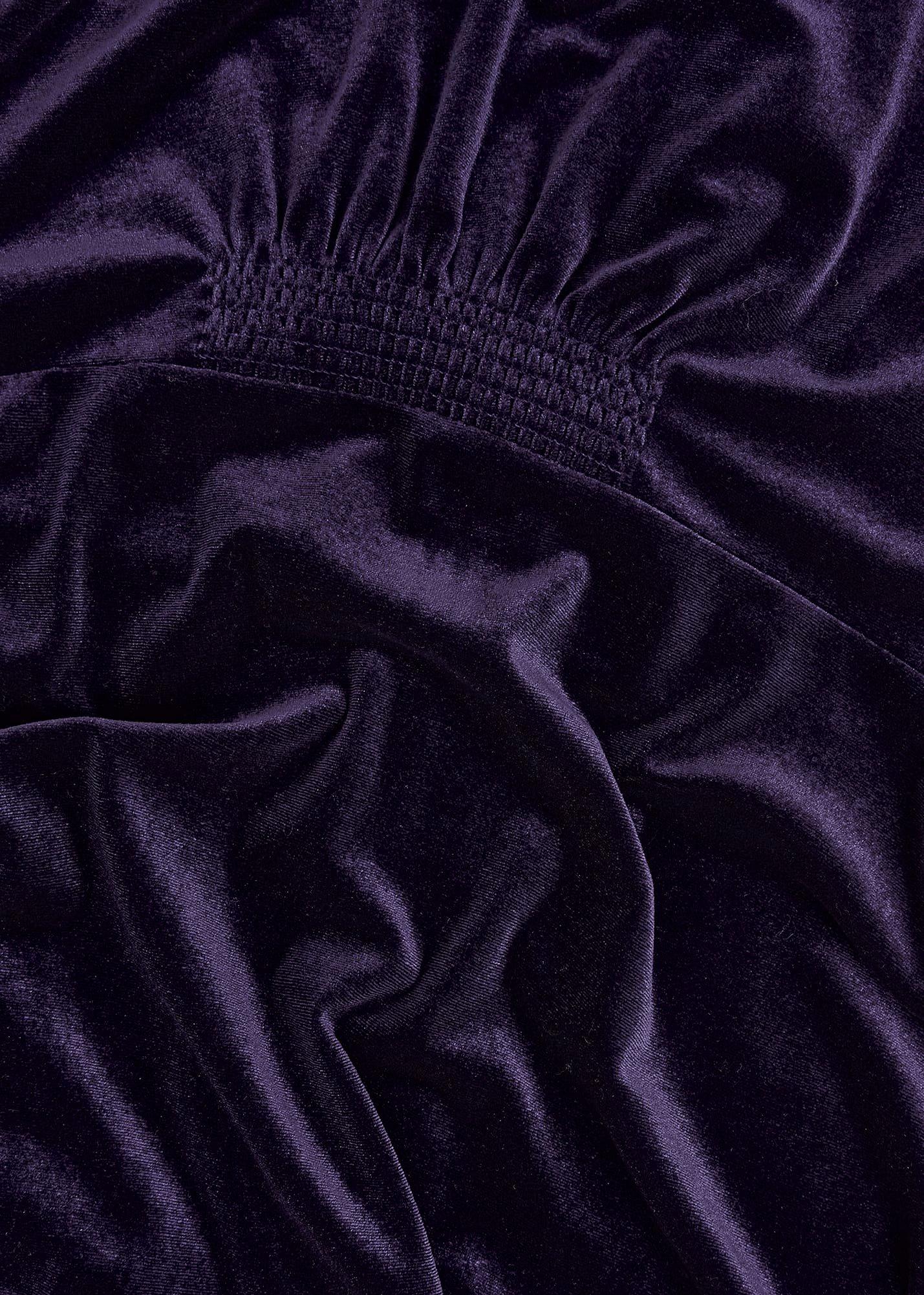 Petite Dormer Velvet Dress, Midnight Purple, hi-res