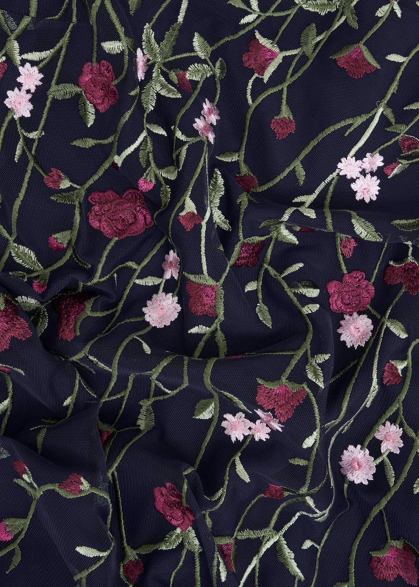 Petite Emmy Embroidered Tie Mini Dress&nbsp;, Midnight Multi, hi-res