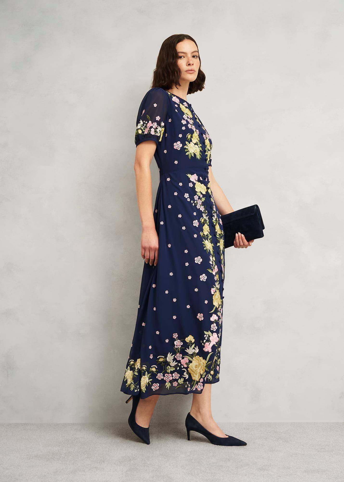 Elva Embroidered Dress, Midnight Multi, hi-res