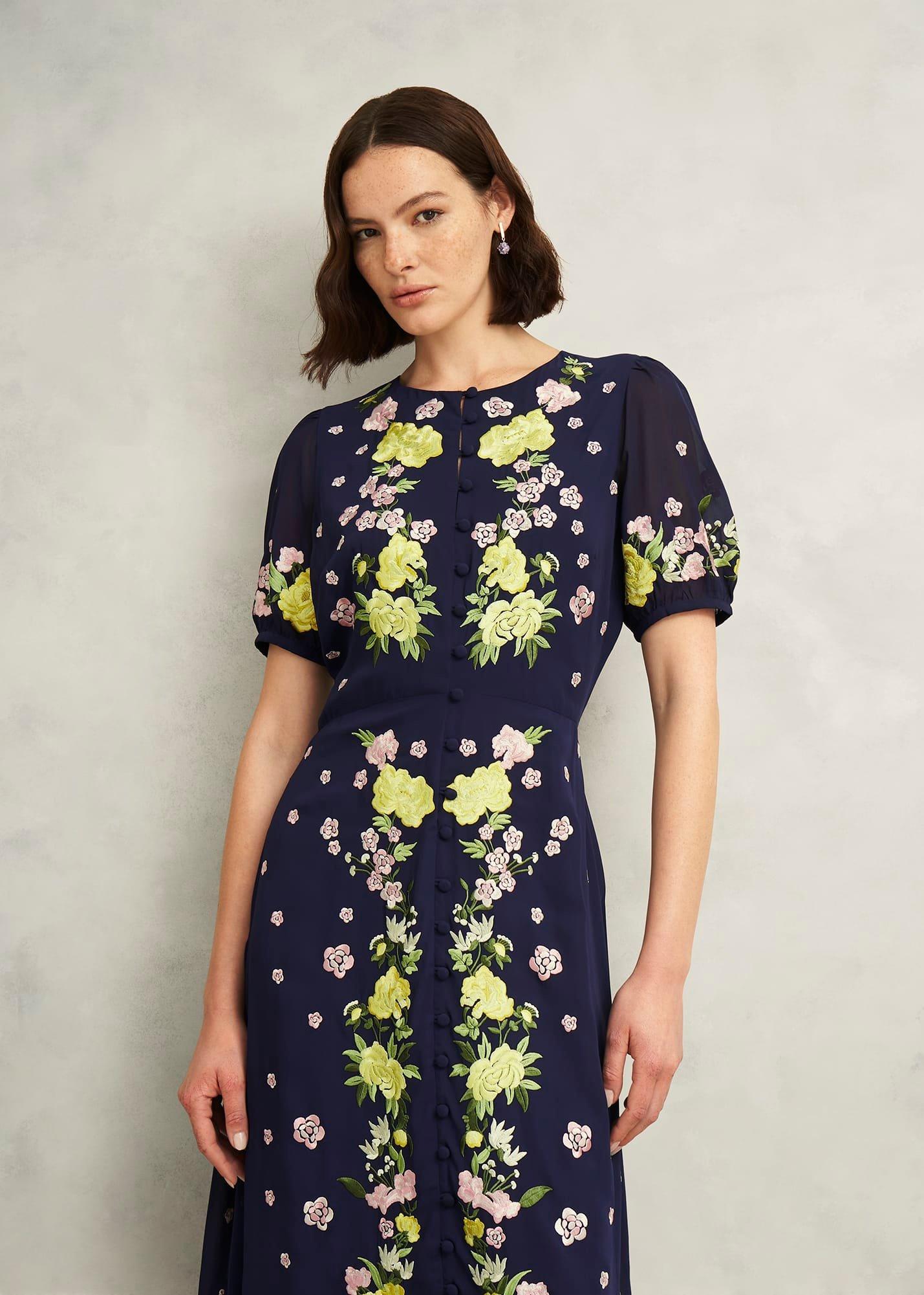 Petite Elva Embroiderd Dress, Midnight Multi, hi-res