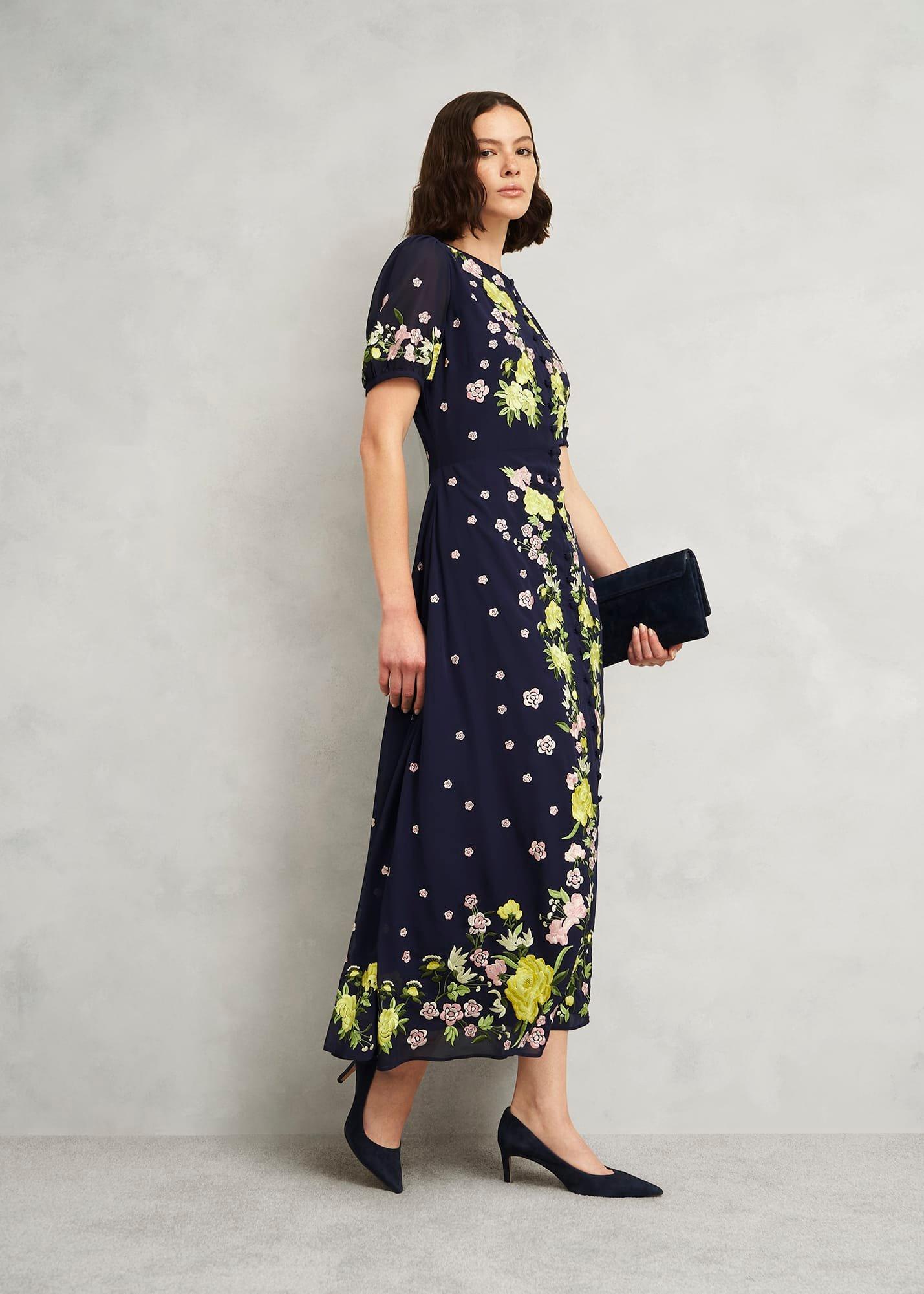 Petite Elva Embroiderd Dress, Midnight Multi, hi-res